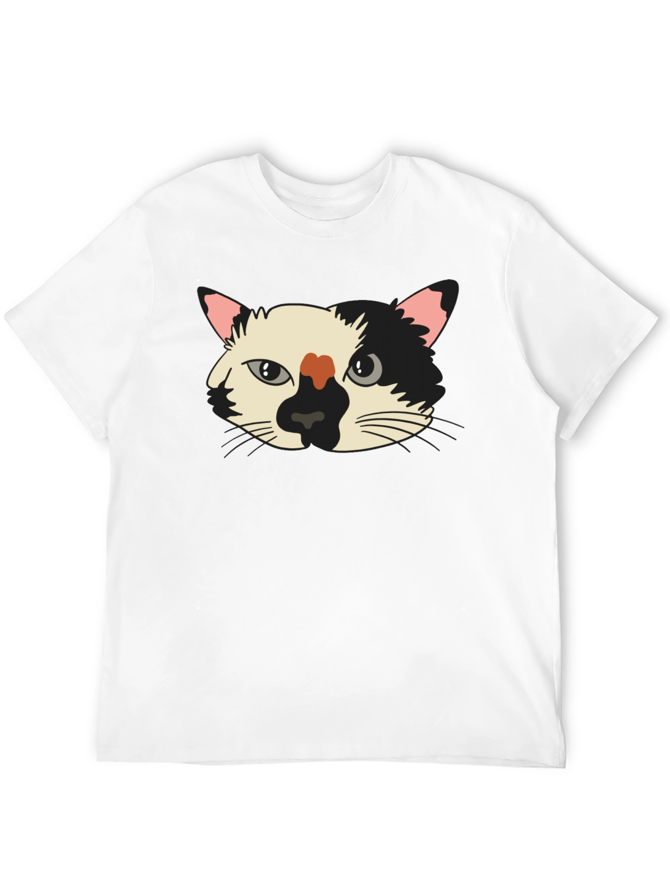 Cat Face Graphic Tee - Unisex Black T-Shirt
