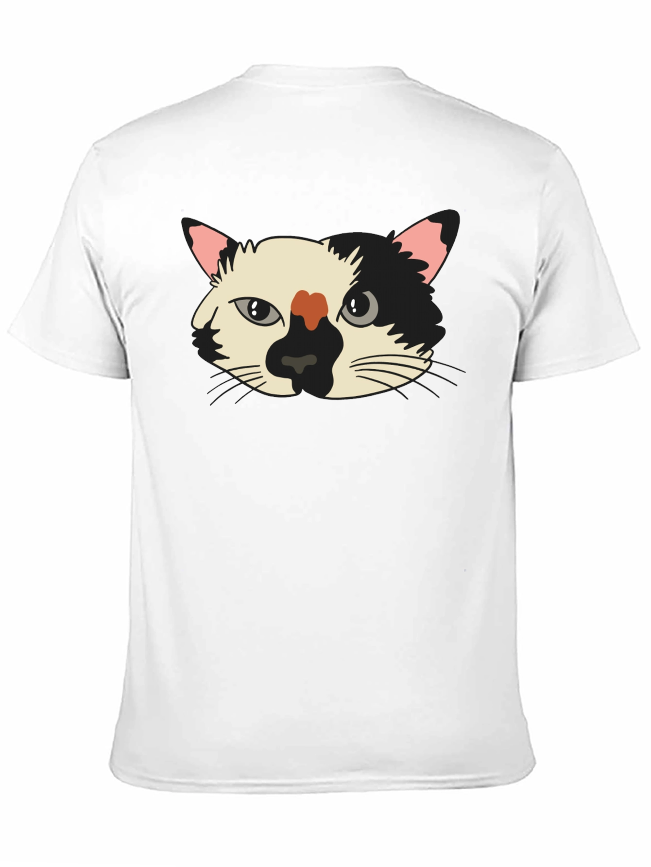 Cat Face Graphic Tee - Unisex Black T-Shirt
