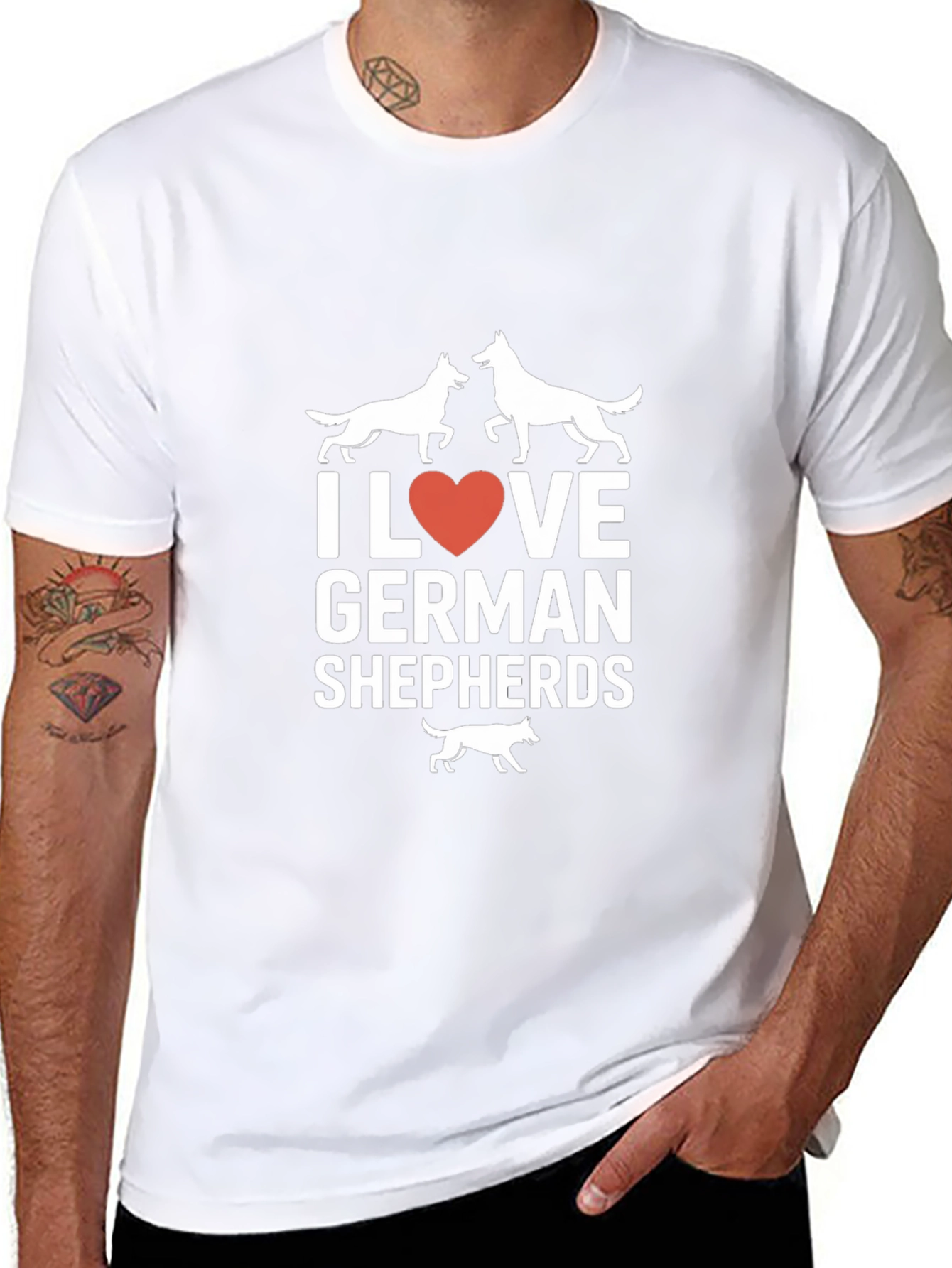 I Love German Shepherds Graphic T-Shirt