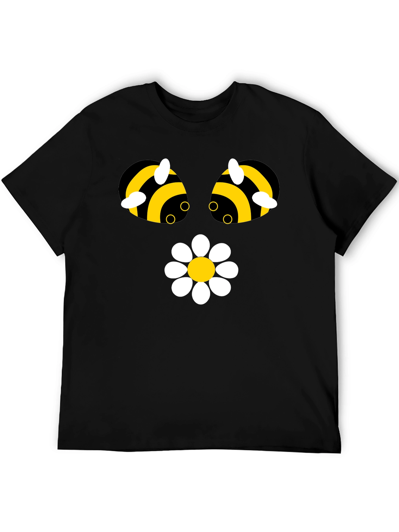 Funny Bee & Daisy Graphic T-Shirt