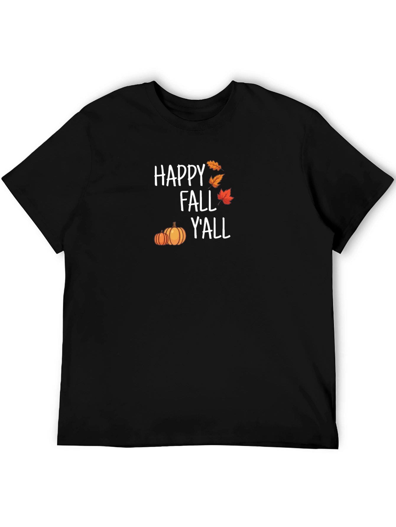 Happy Fall Yall Graphic Tee - Black