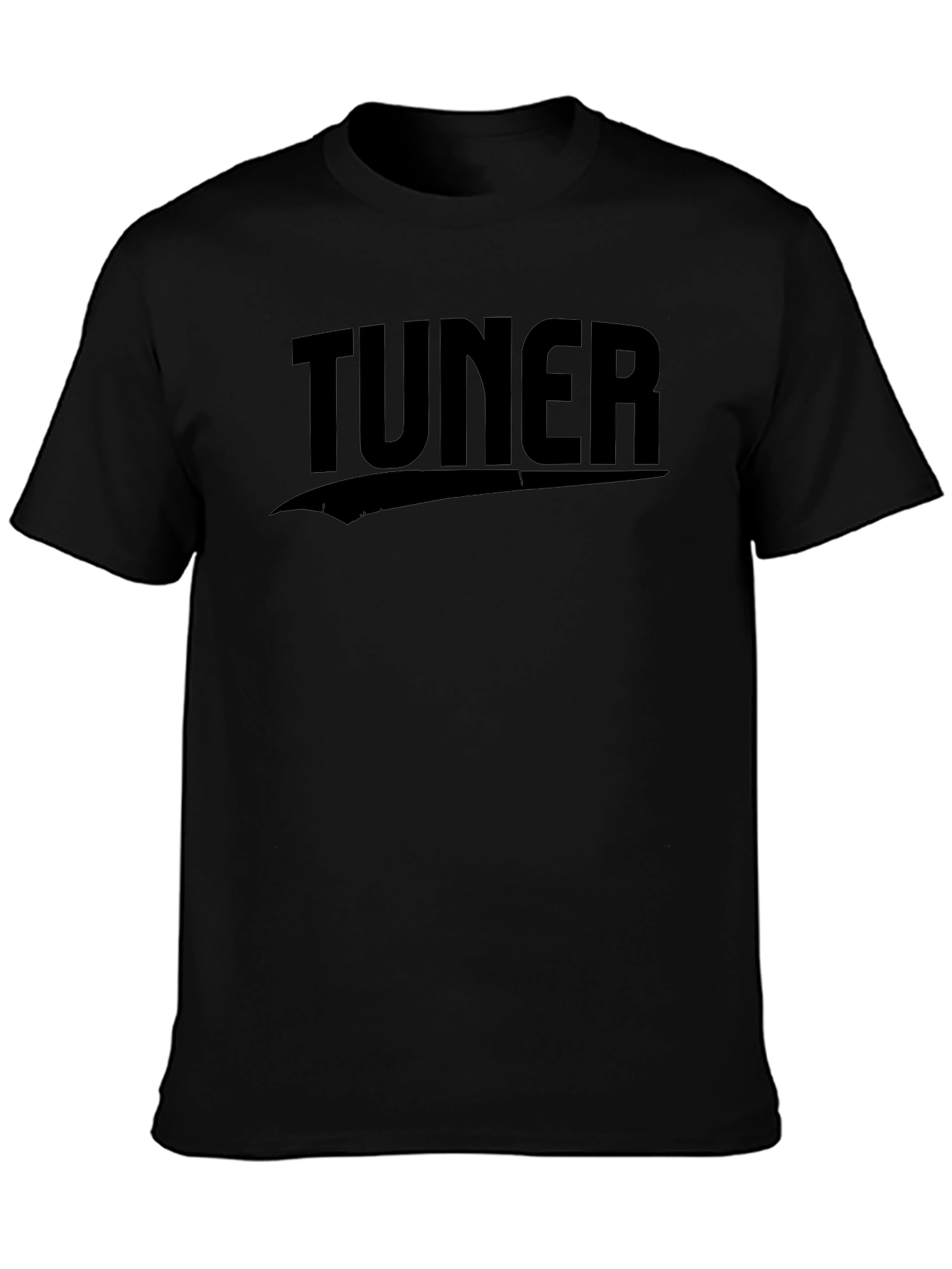 Tuner Graphic Tee - Black Cotton Blend T-Shirt