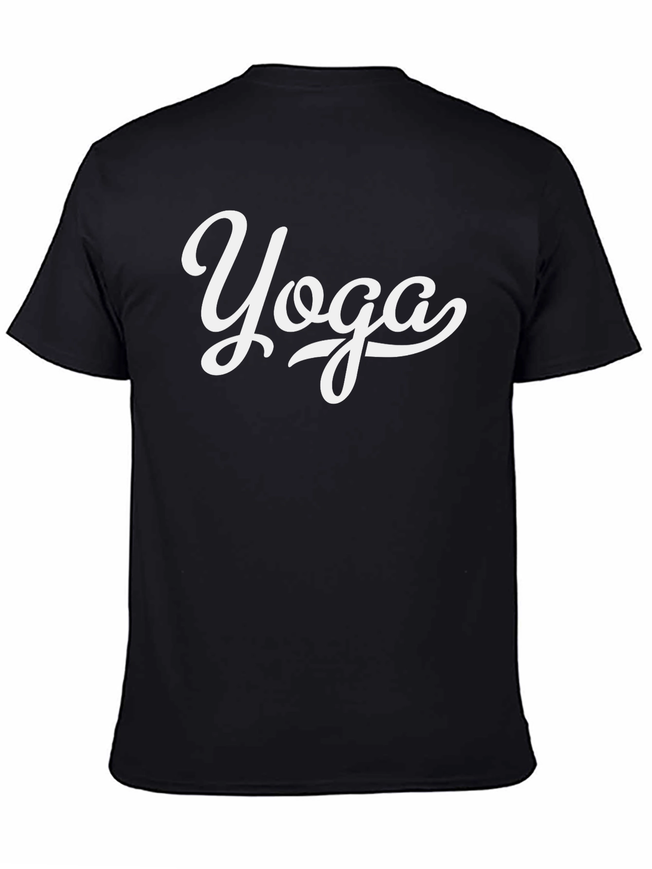 Yoga Graphic Tee - Black Cotton T-Shirt