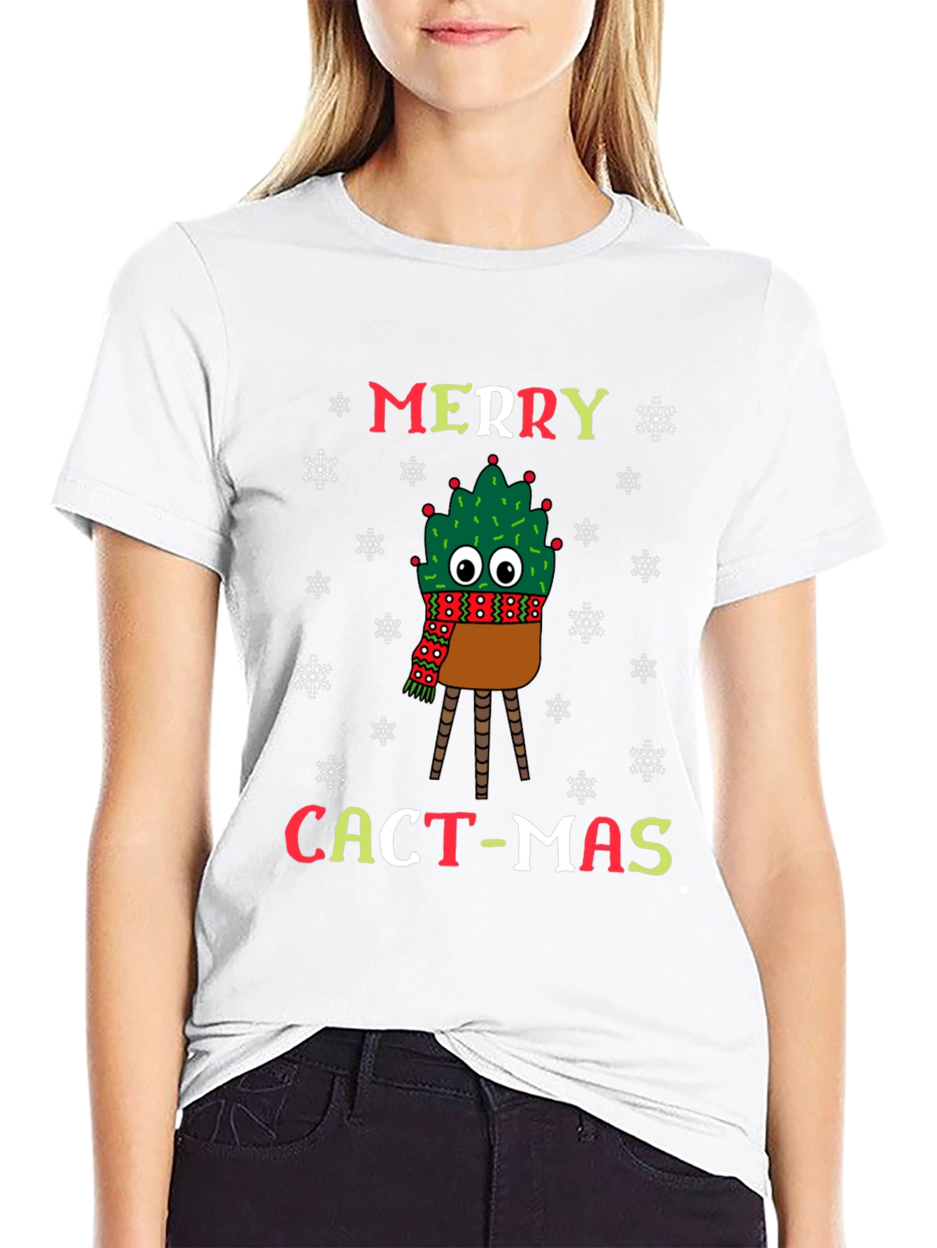 Merry Cact-Mas T-Shirt - Holiday Cactus Christmas Tee