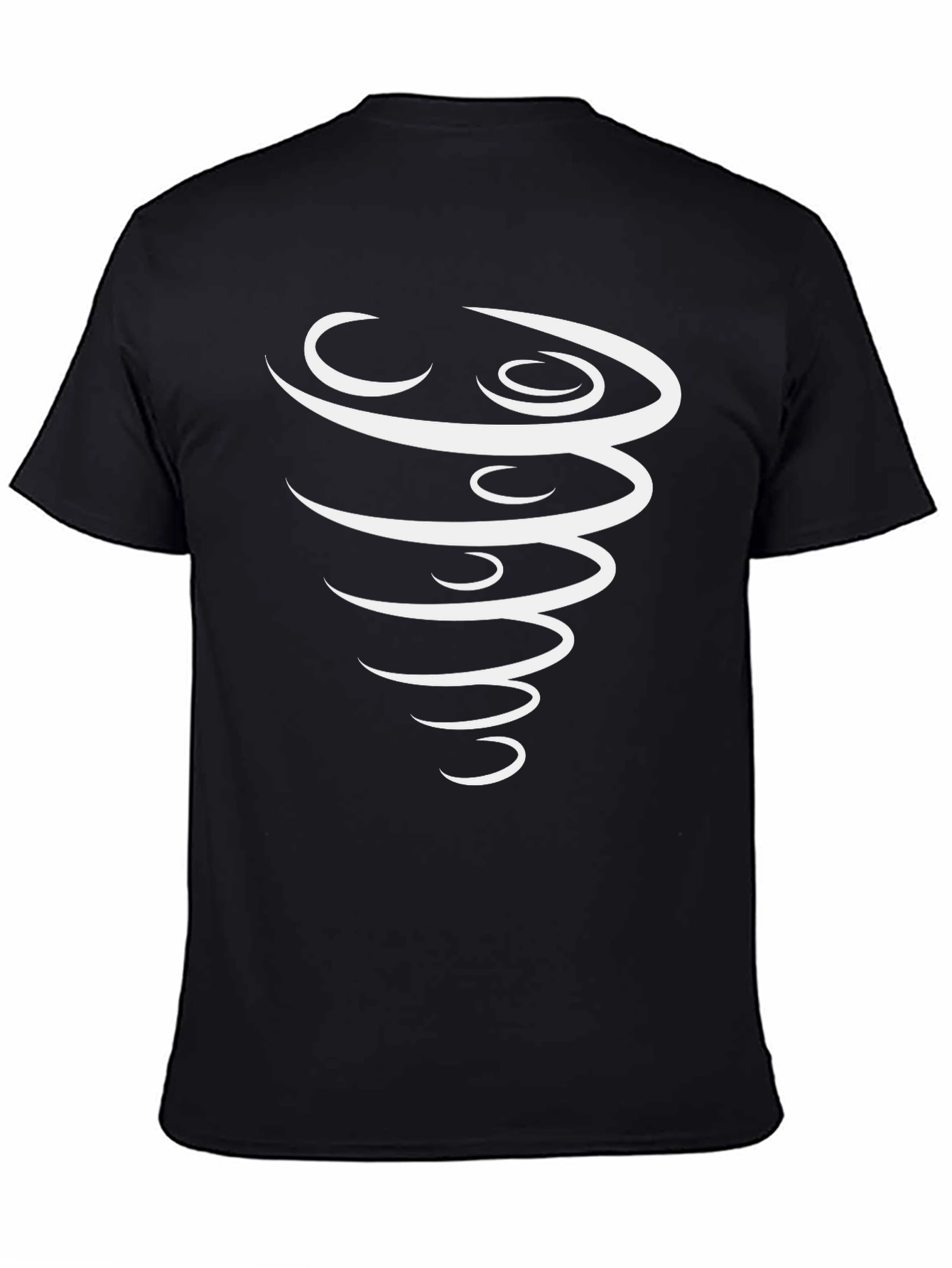 Stylish Tornado Graphic Black T-Shirt