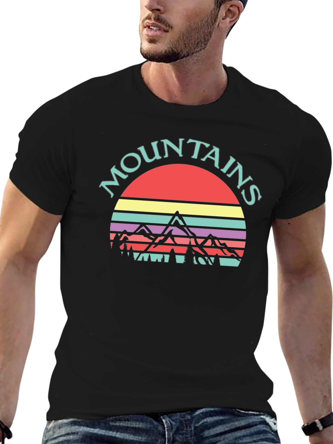 Retro Mountains Graphic Tee - Adventure Ready!