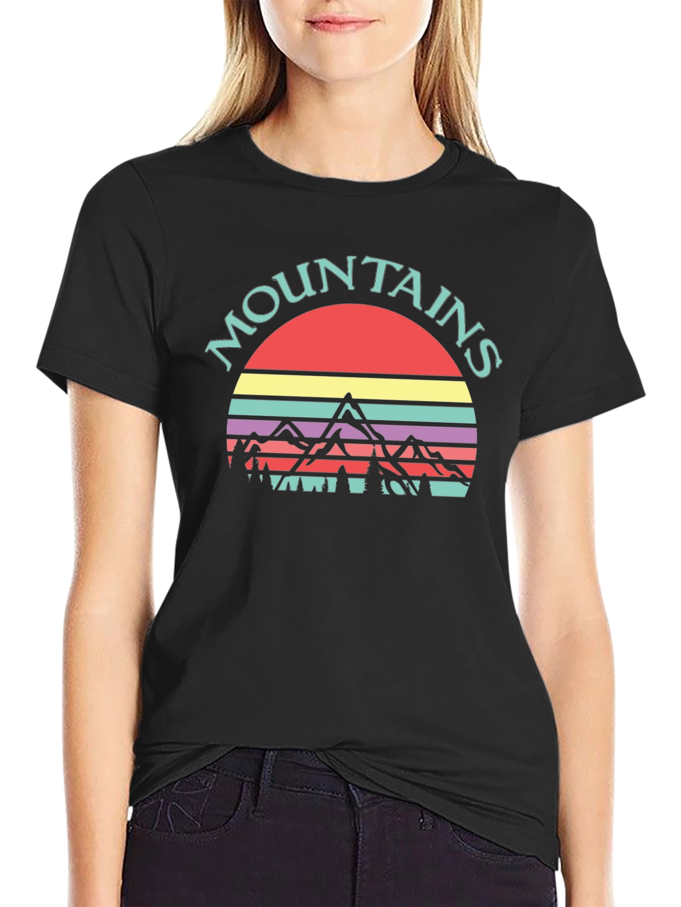 Retro Mountains Graphic Tee - Adventure Ready!