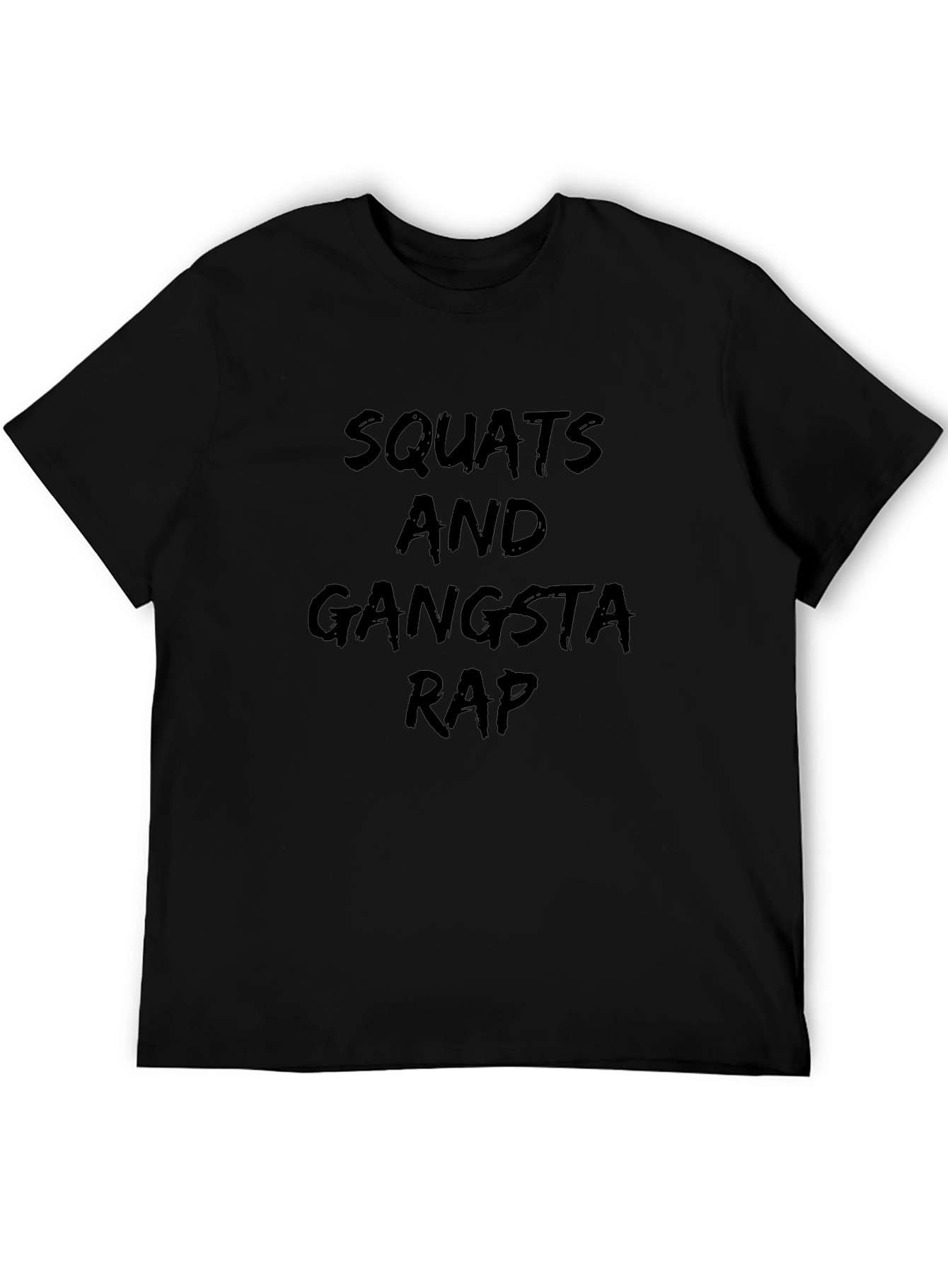 Squats & Gangsta Rap Graphic Tee - Black