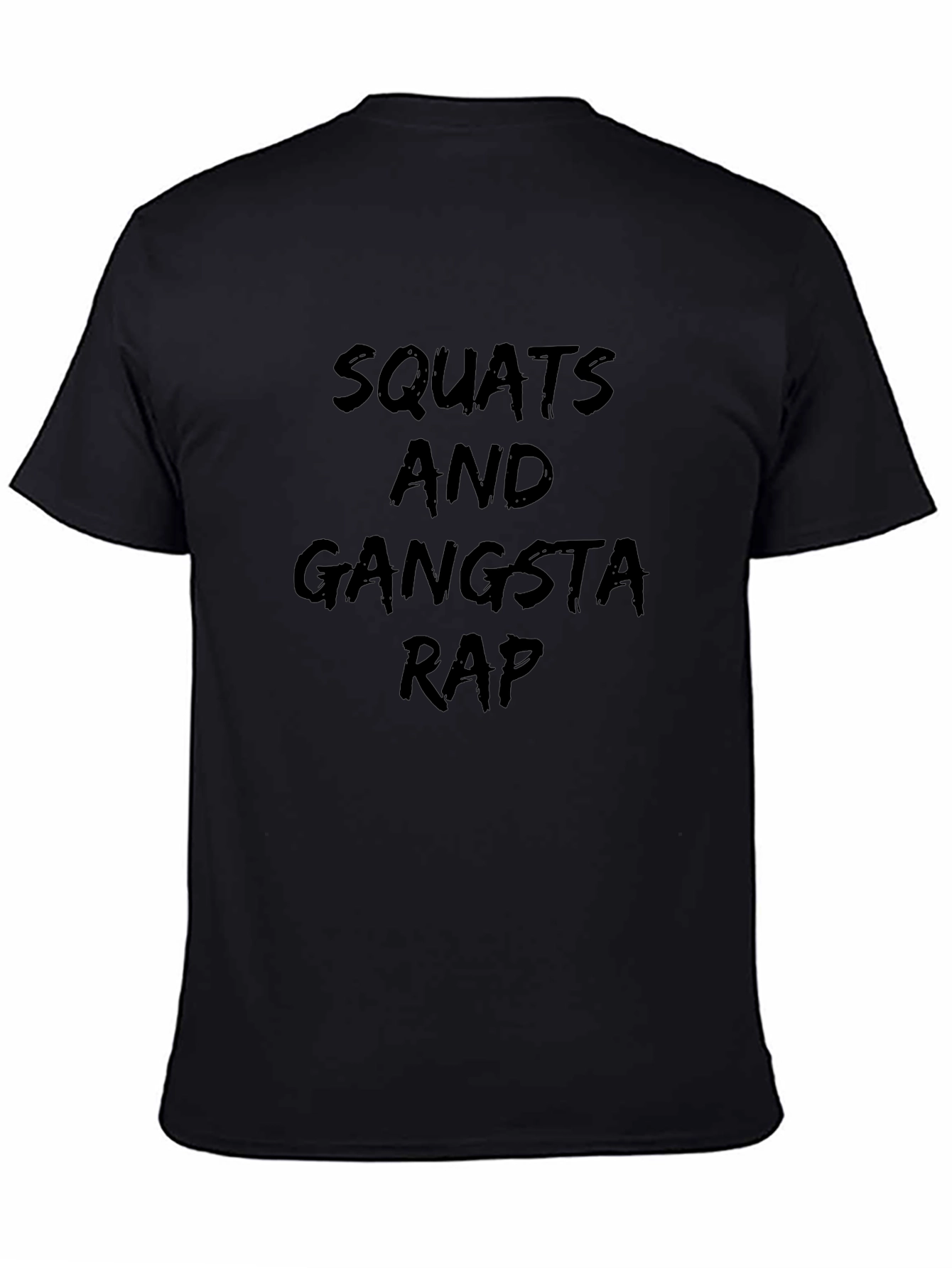 Squats & Gangsta Rap Graphic Tee - Black