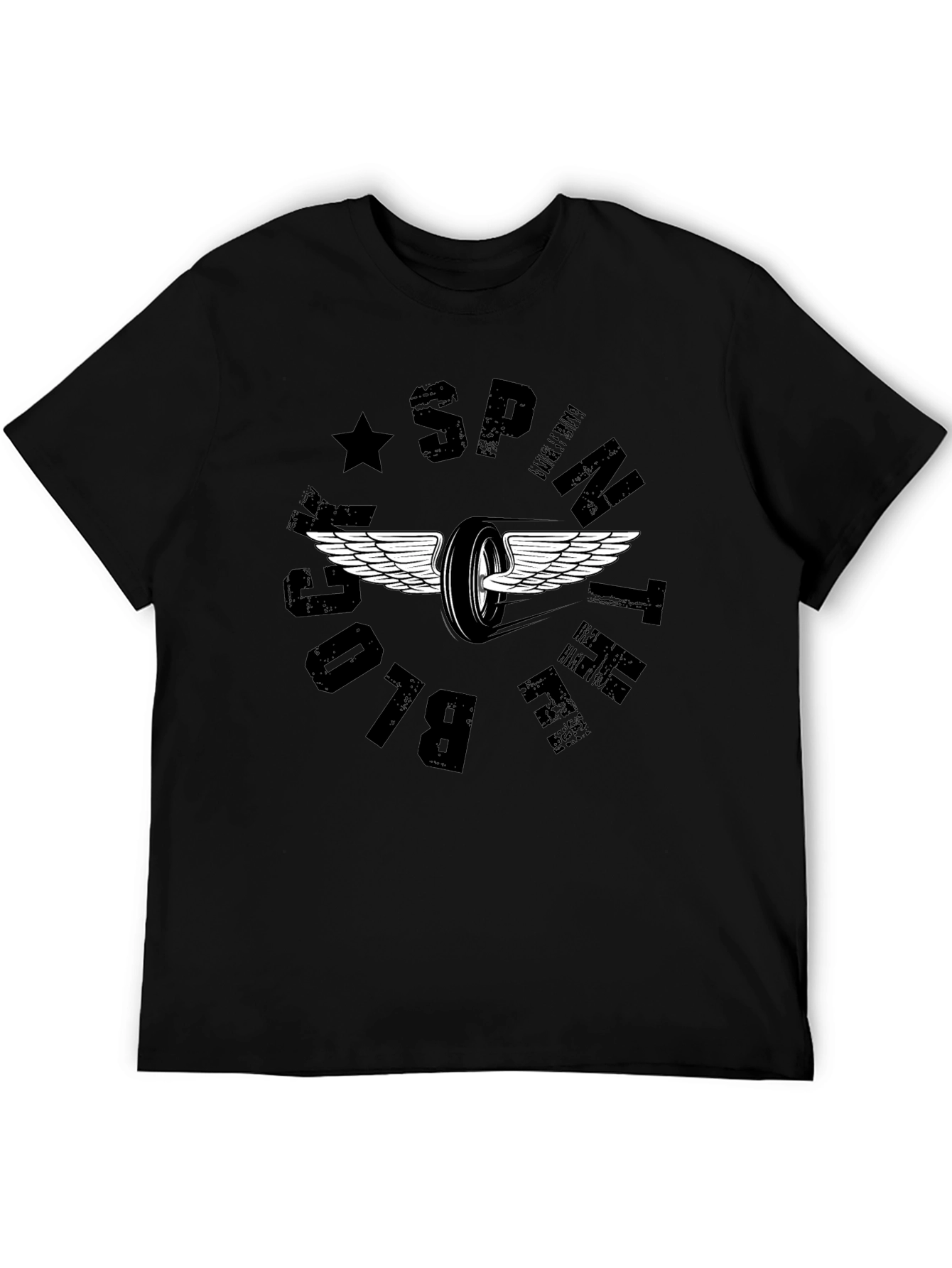 Sprint Block Tee - Winged Wheel Design