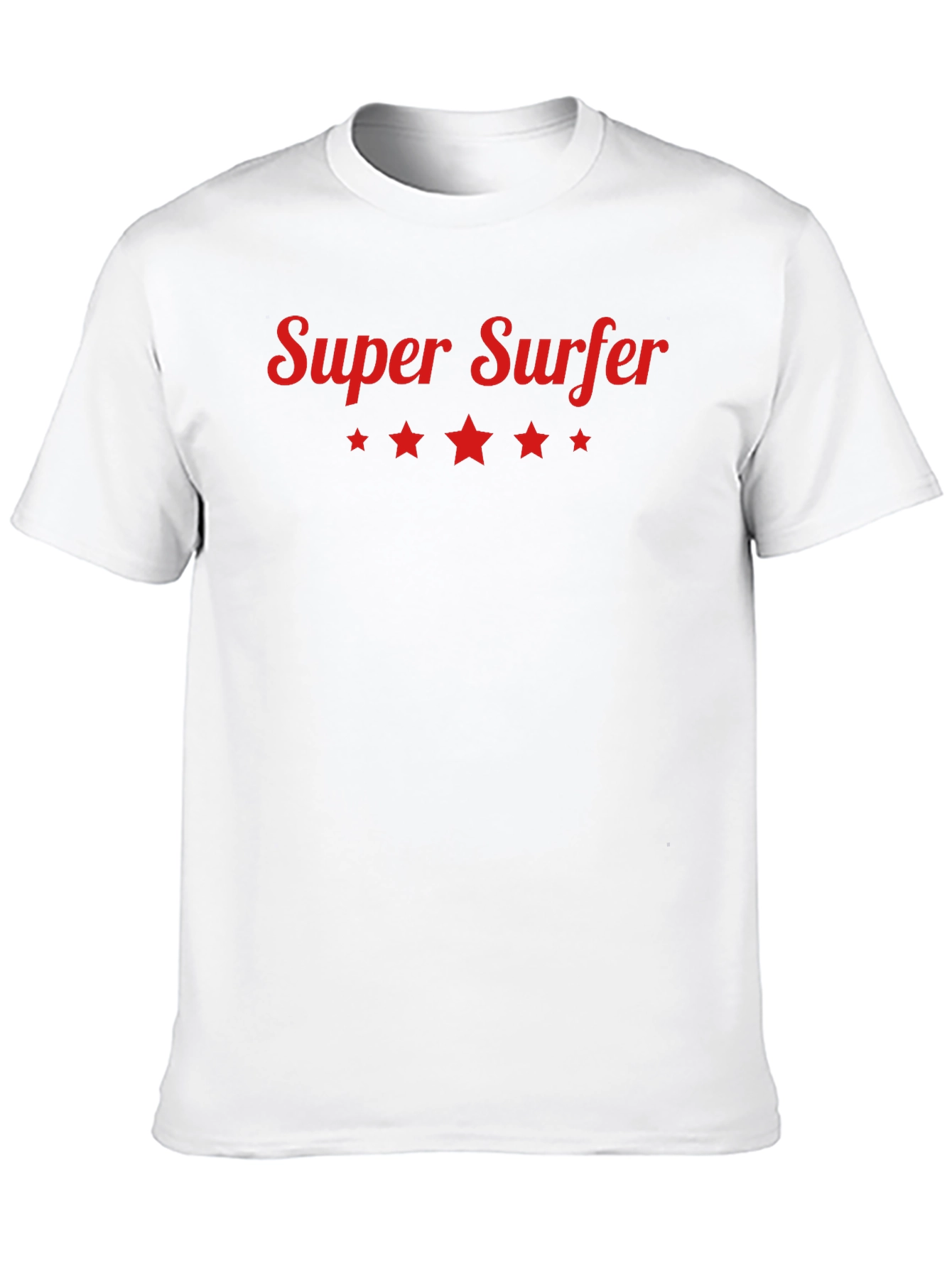 Super Surfer T-Shirt - Red Text Black Tee