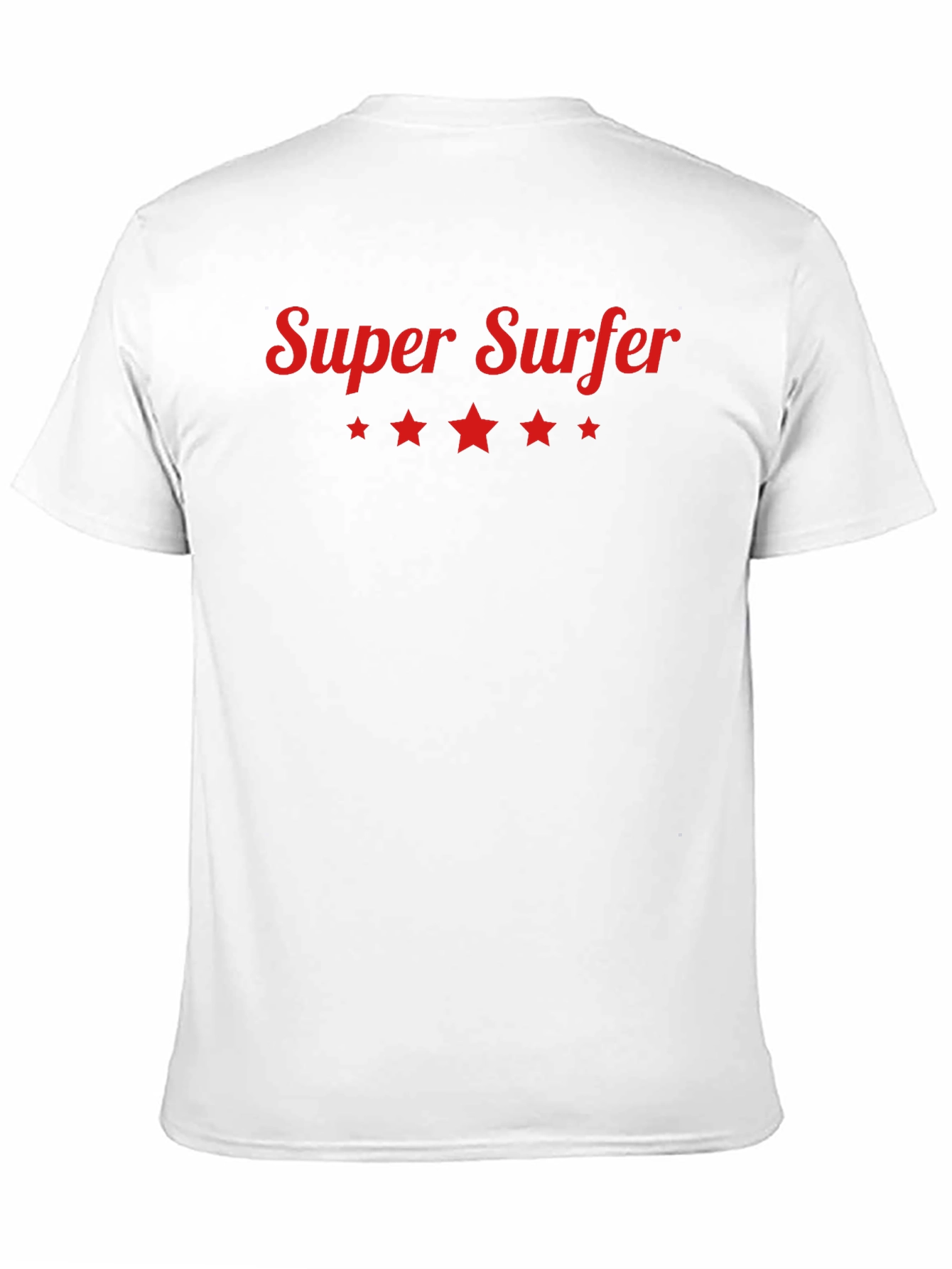 Super Surfer T-Shirt - Red Text Black Tee