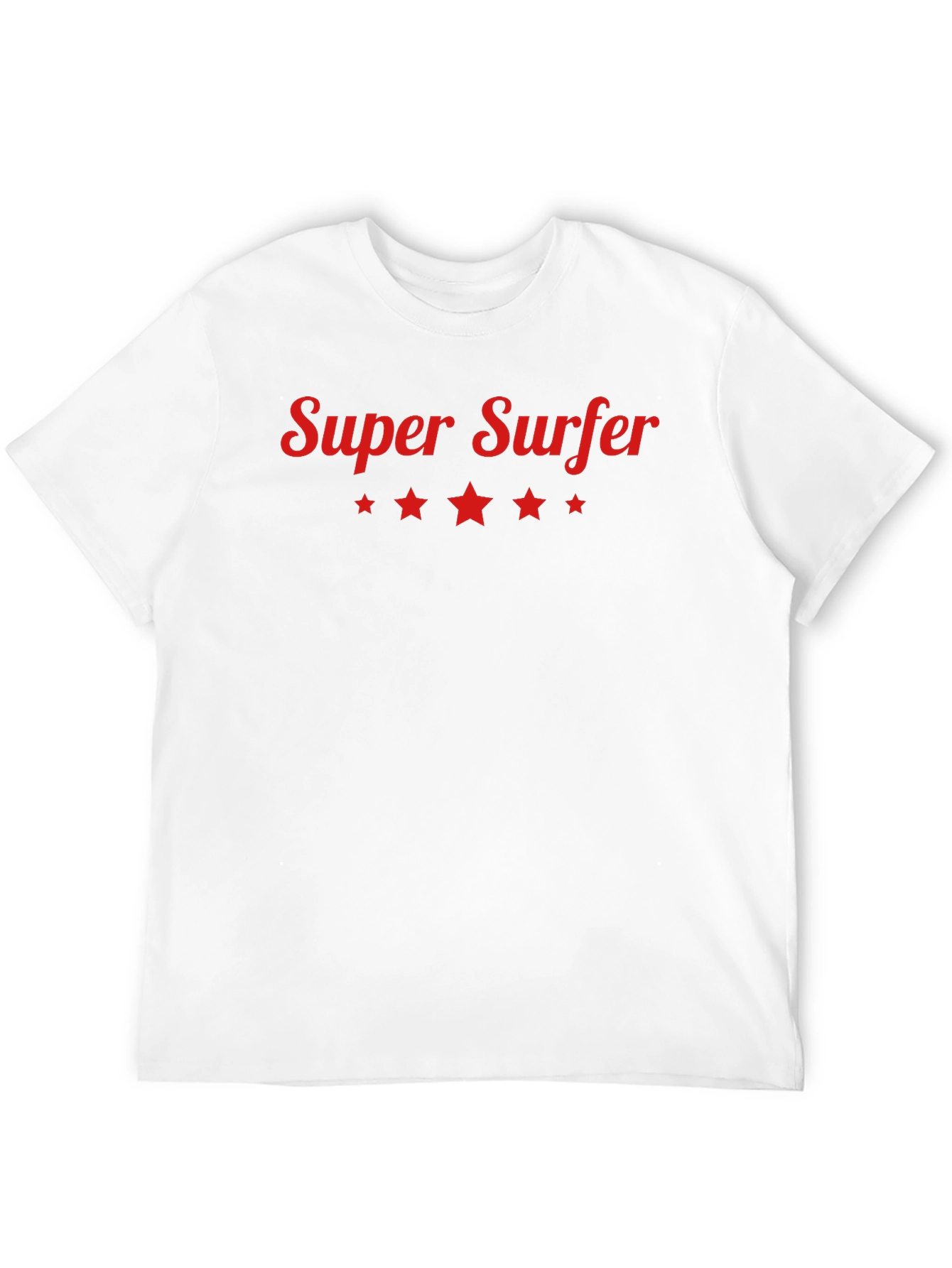 Super Surfer T-Shirt - Red Text Black Tee
