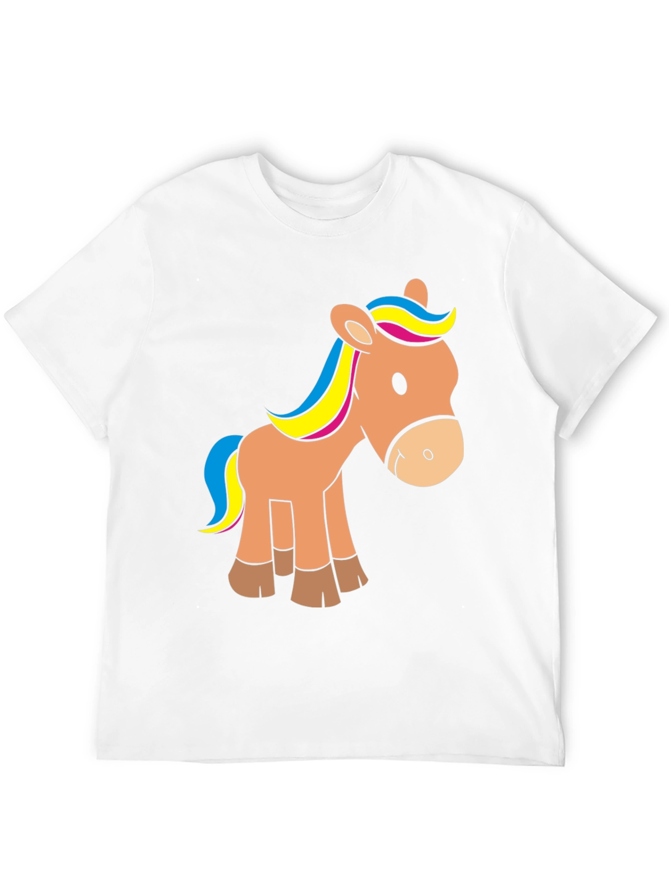 Cute Horse Graphic Tee - Black T-Shirt