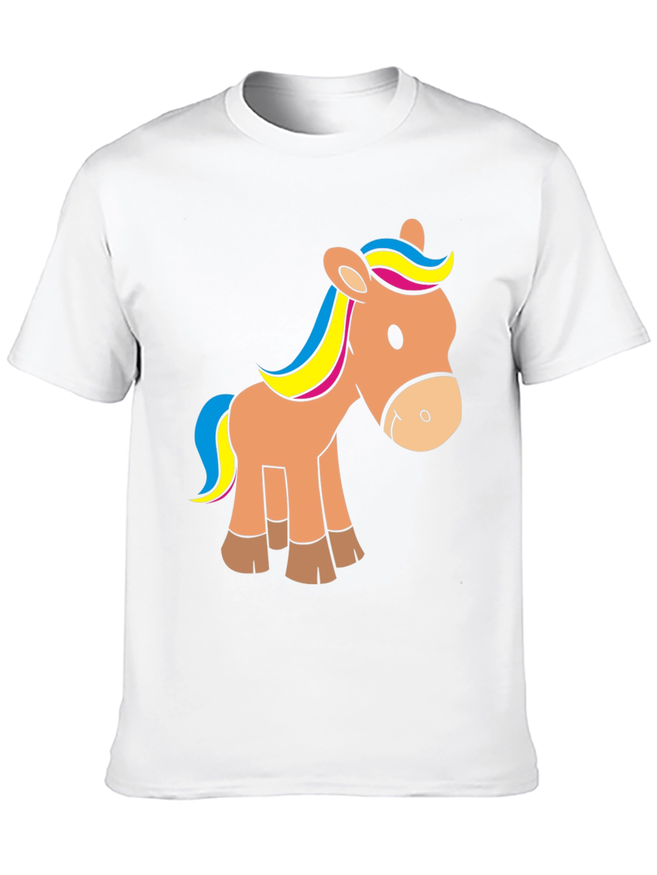 Cute Horse Graphic Tee - Black T-Shirt