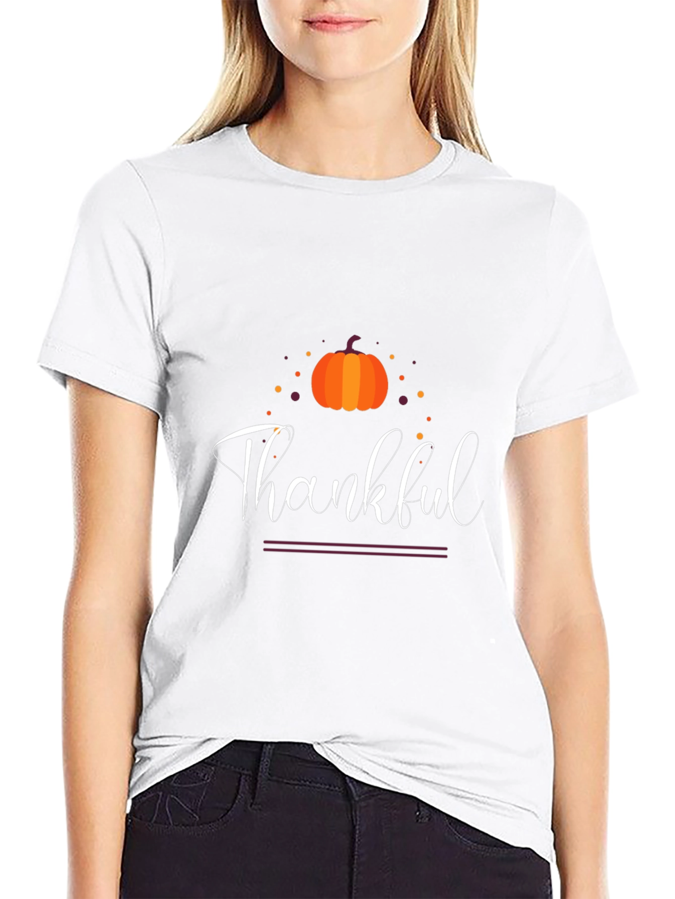 Thankful Pumpkin Graphic Tee - Fall T-Shirt
