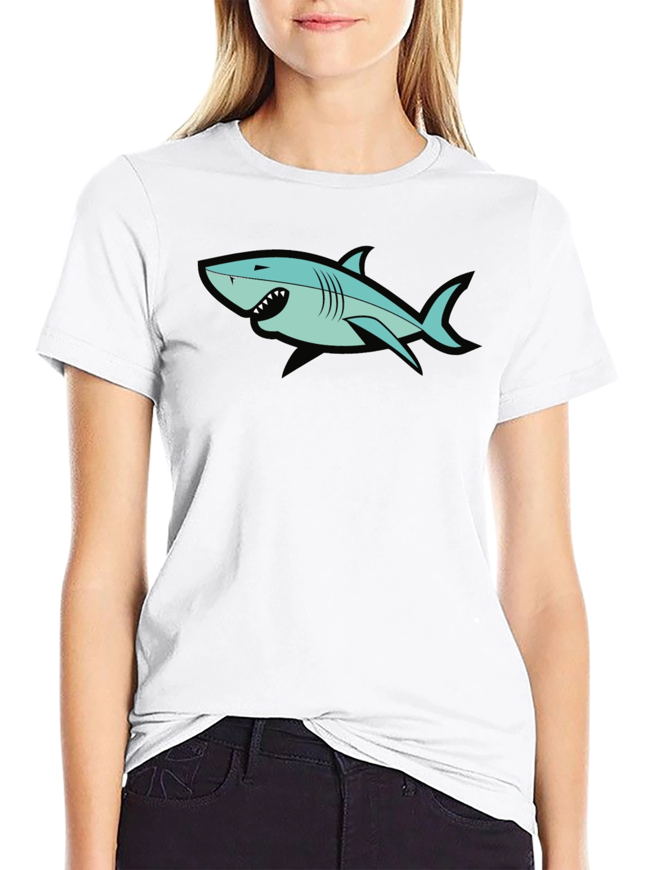 Shark Graphic Black T-Shirt