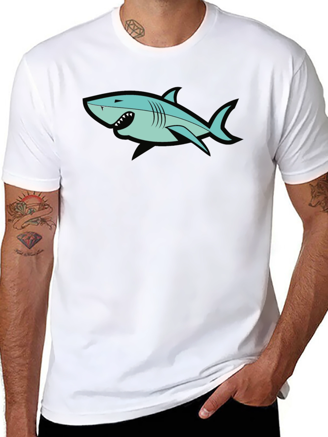 Shark Graphic Black T-Shirt