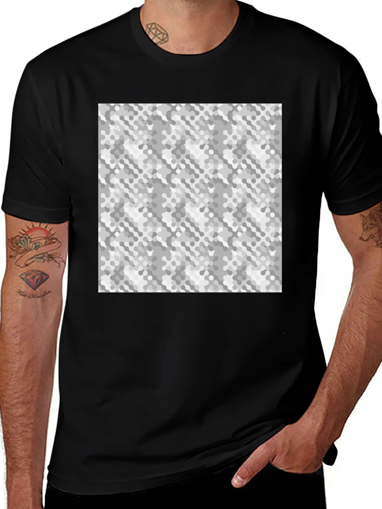 Patterned Mens T-Shirt - Stylish Casual Wear