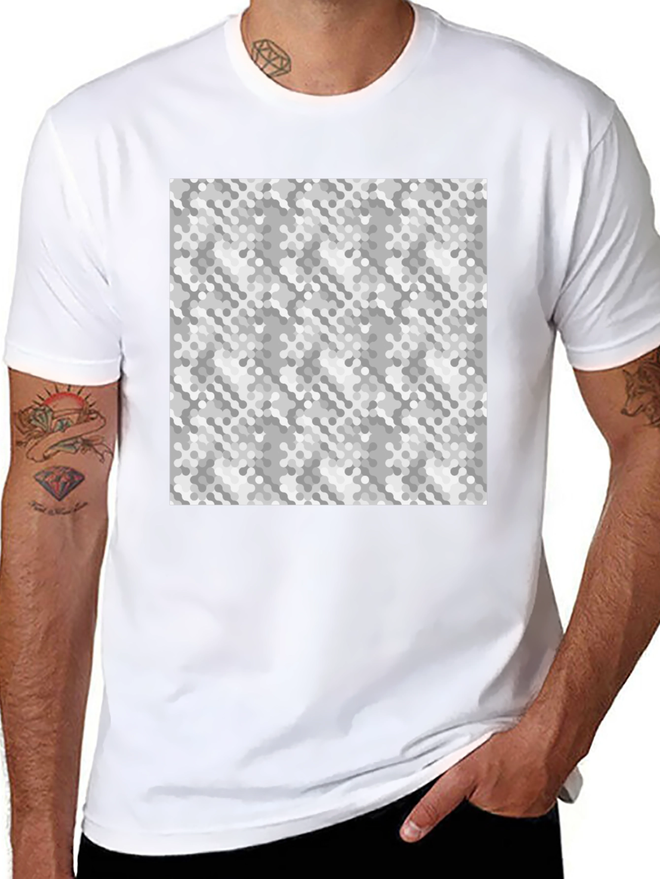 Patterned Mens T-Shirt - Stylish Casual Wear