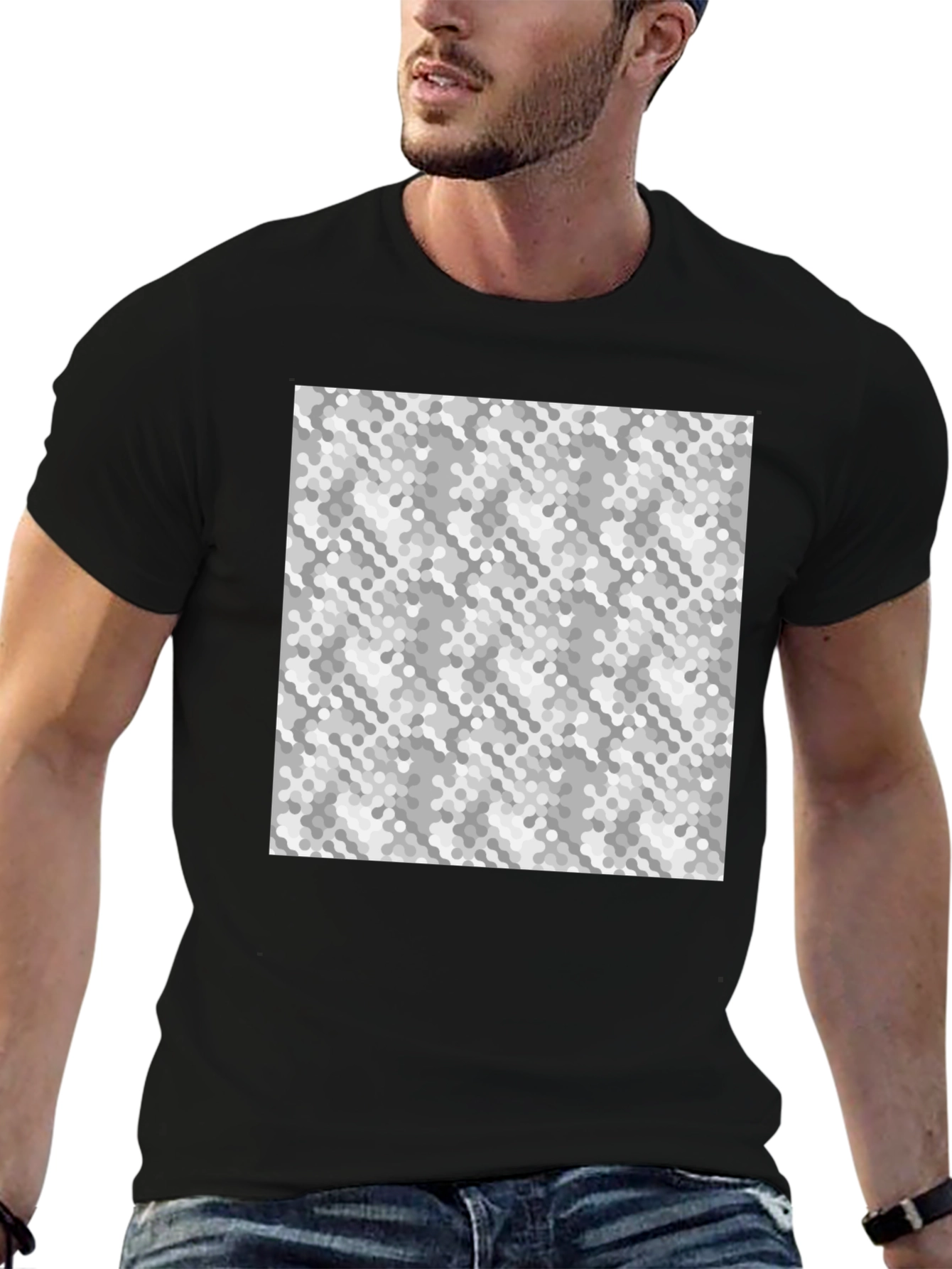 Patterned Mens T-Shirt - Stylish Casual Wear
