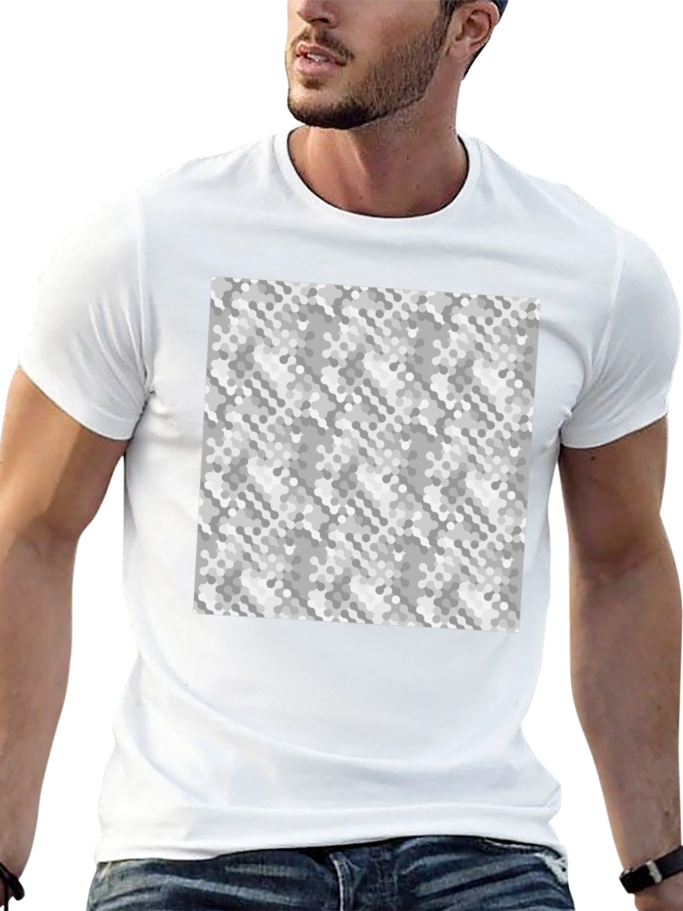 Patterned Mens T-Shirt - Stylish Casual Wear