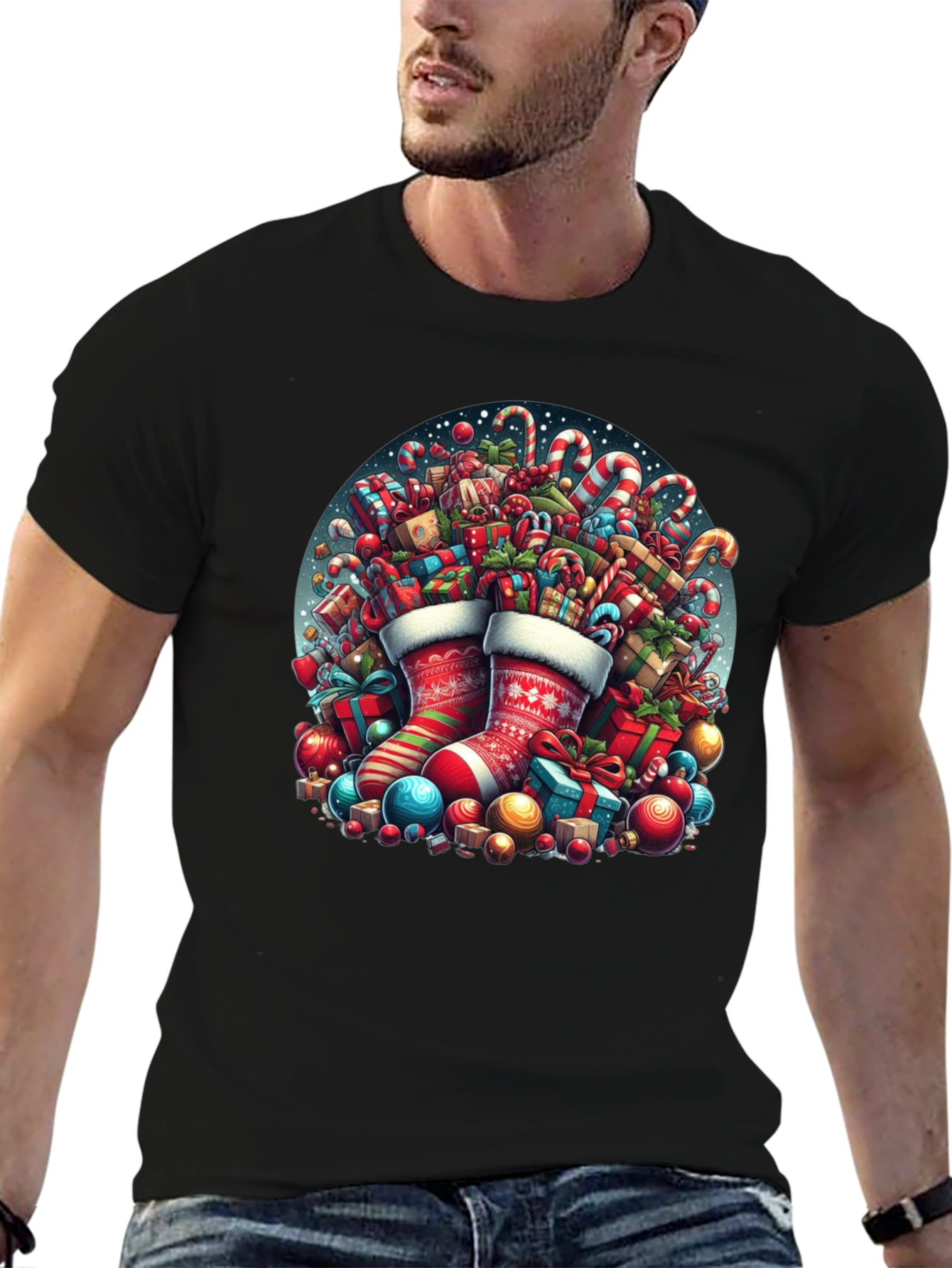 Festive Christmas Stocking T-Shirt