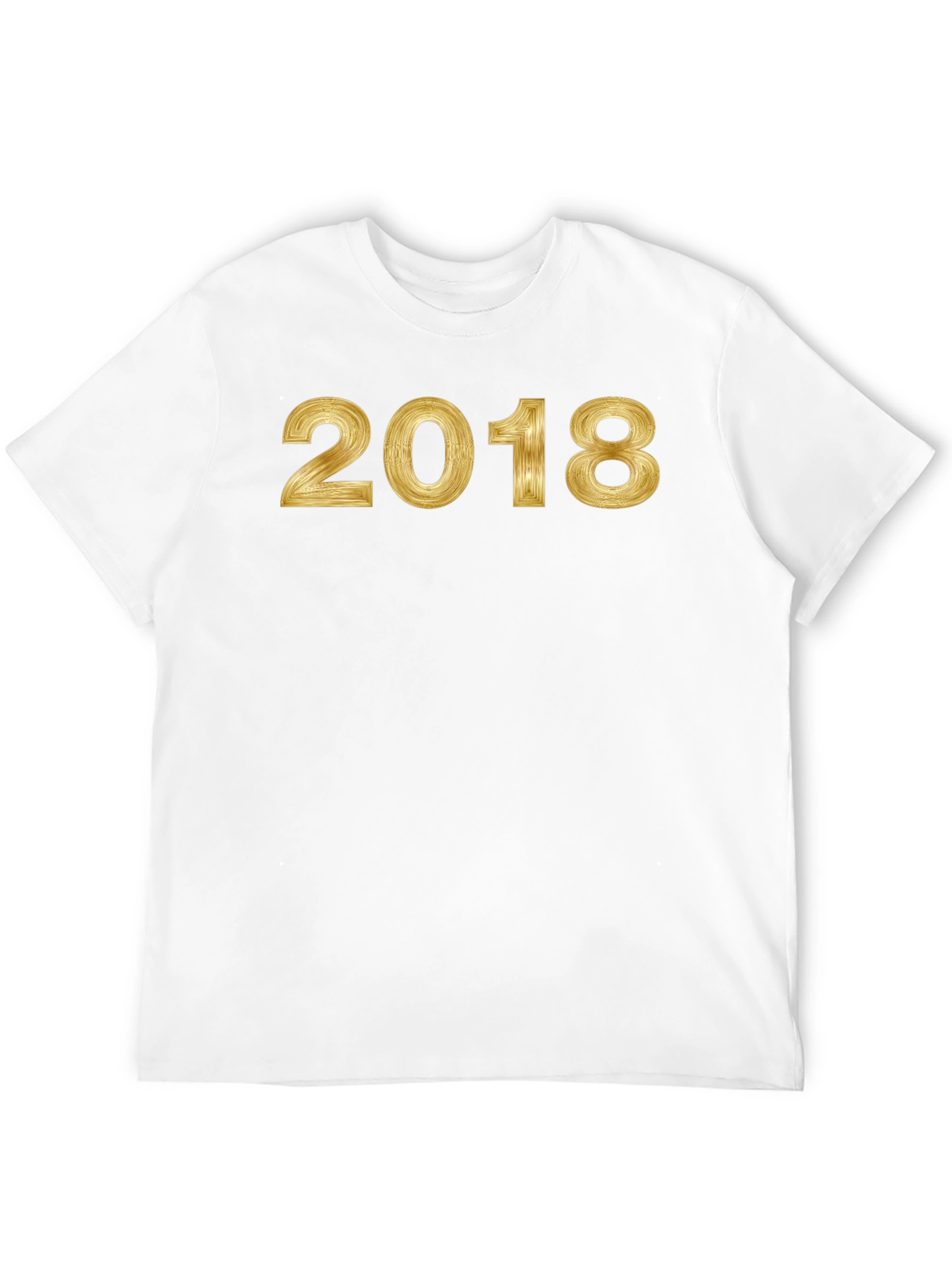 2018 Gold Print Black T-Shirt