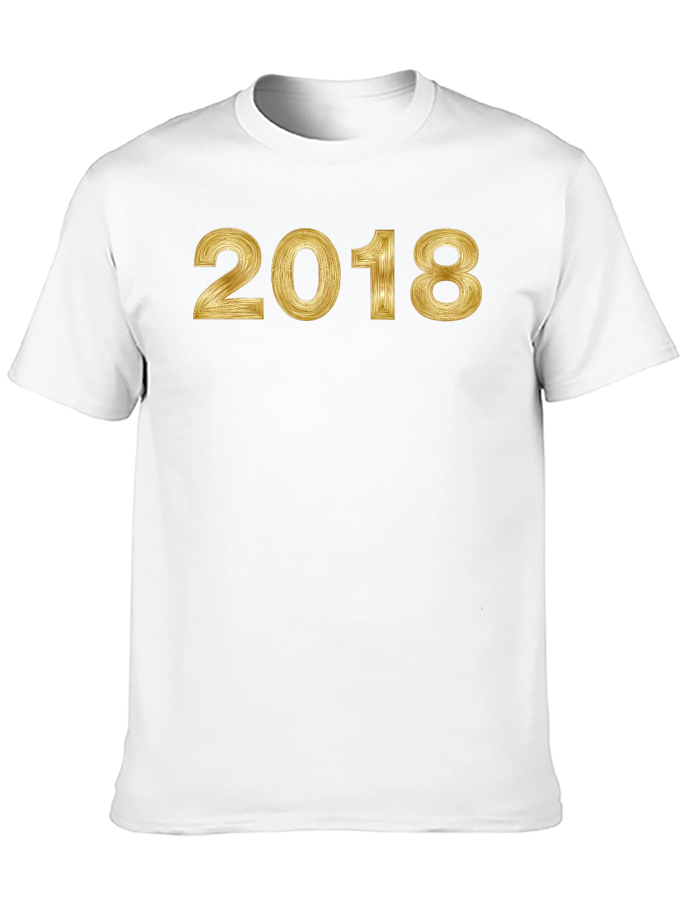 2018 Gold Print Black T-Shirt