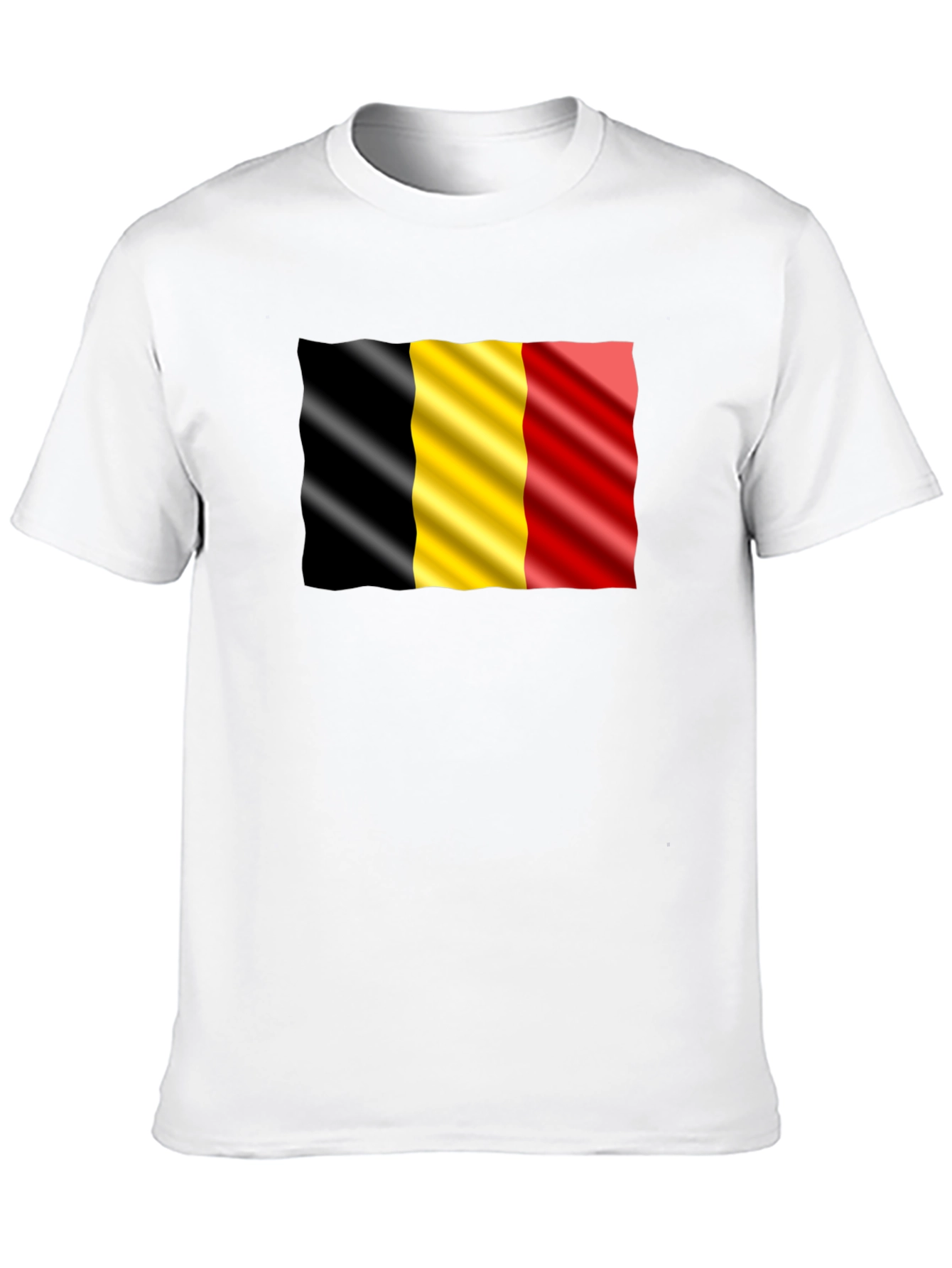 Belgium Flag Graphic Black T-Shirt