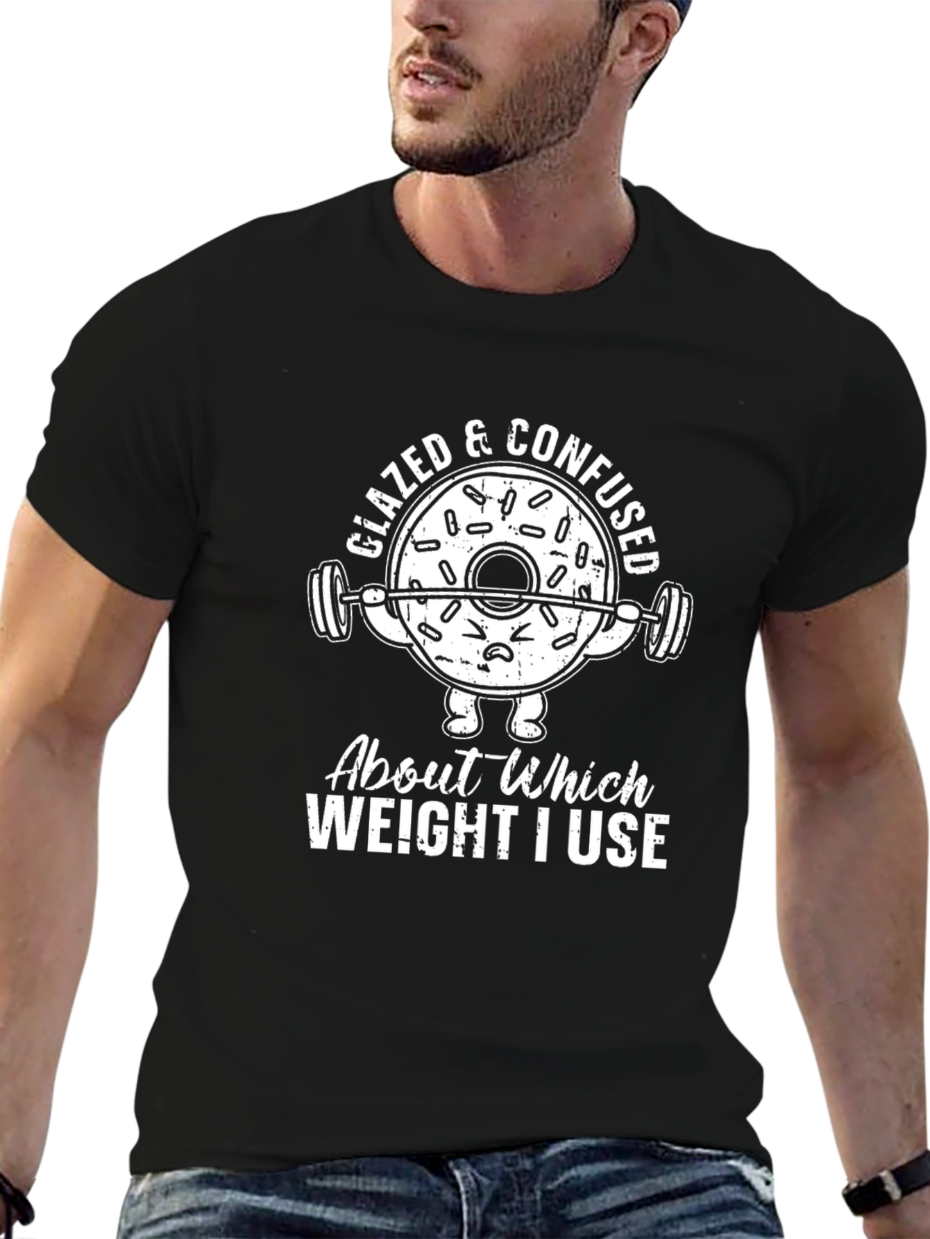 Glazed & Confused Donut Gym Workout T-Shirt