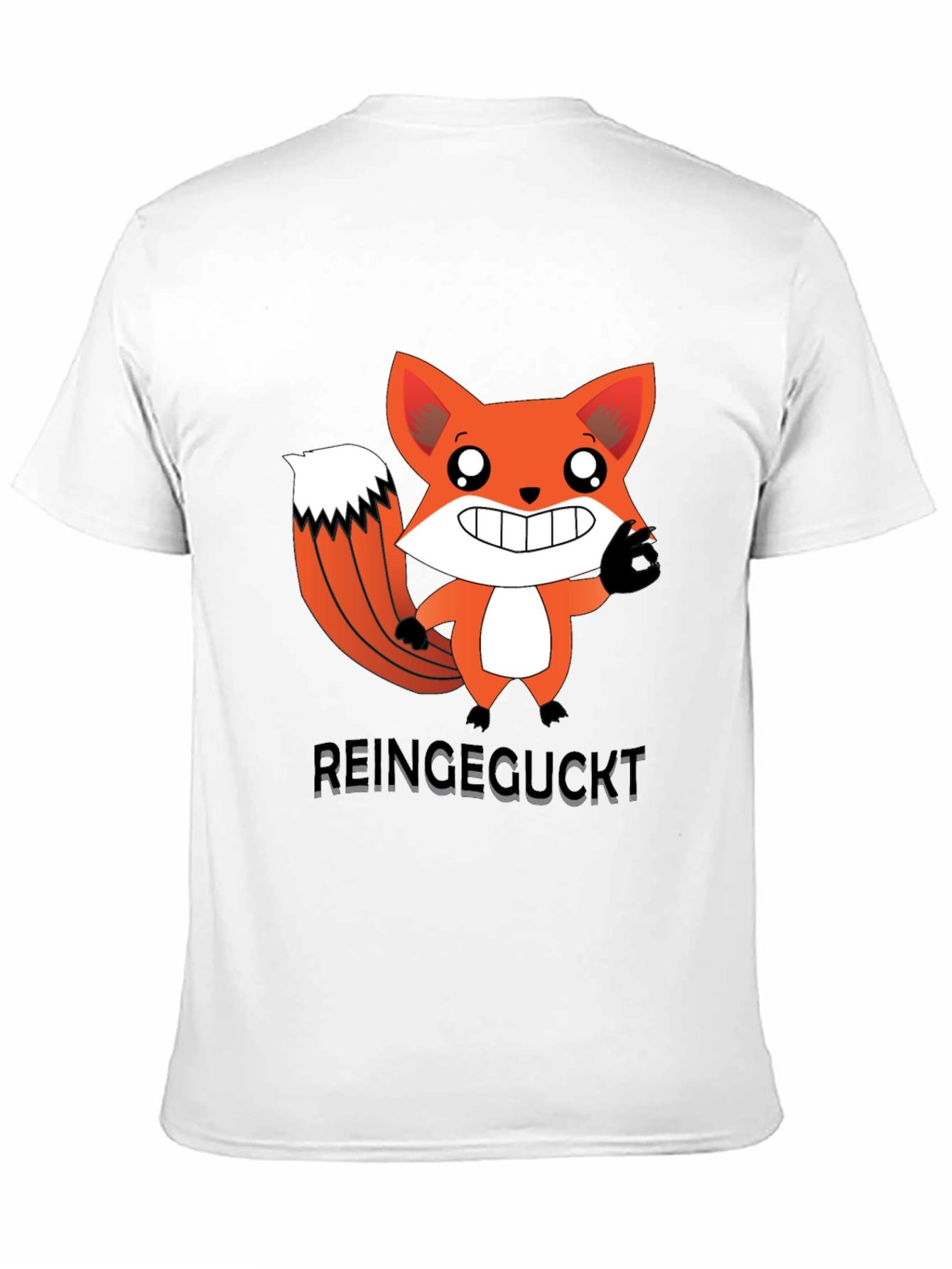 Cartoon Fox Graphic Tee - REINCE CUCKT Funny T-Shirt