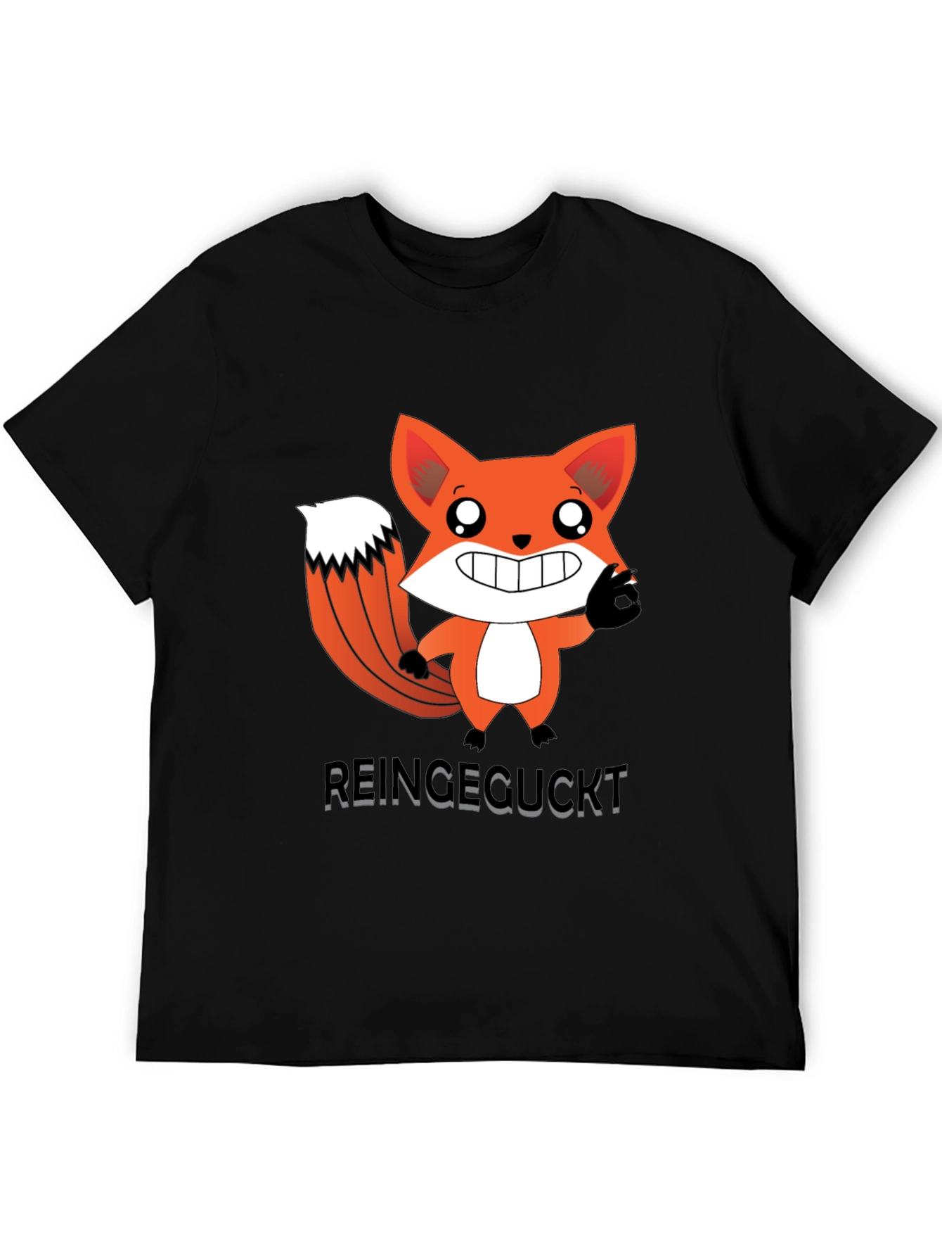 Cartoon Fox Graphic Tee - REINCE CUCKT Funny T-Shirt