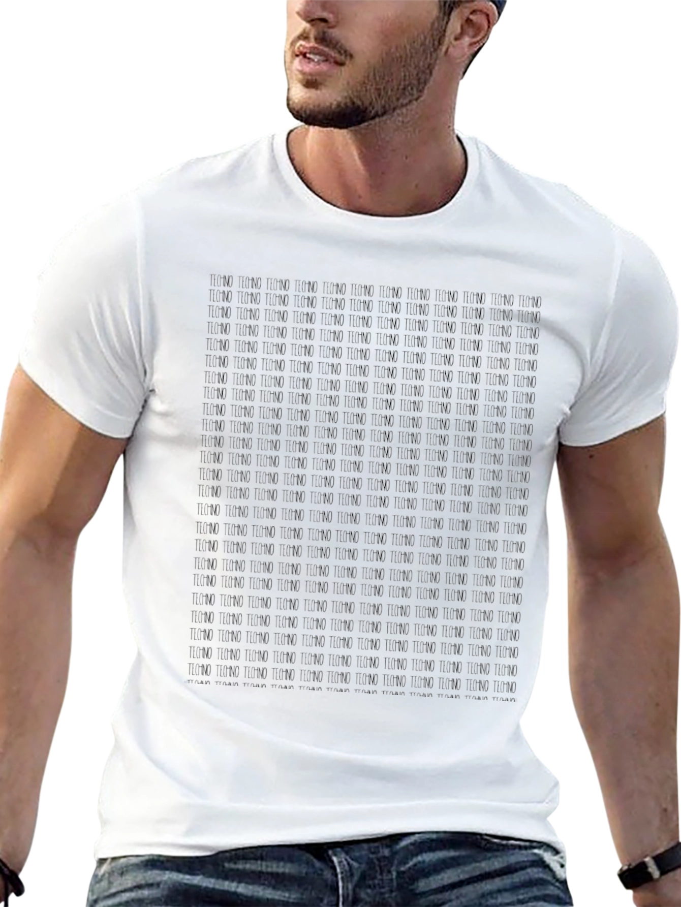 Techno Pattern T-Shirt - Modern Graphic Tee