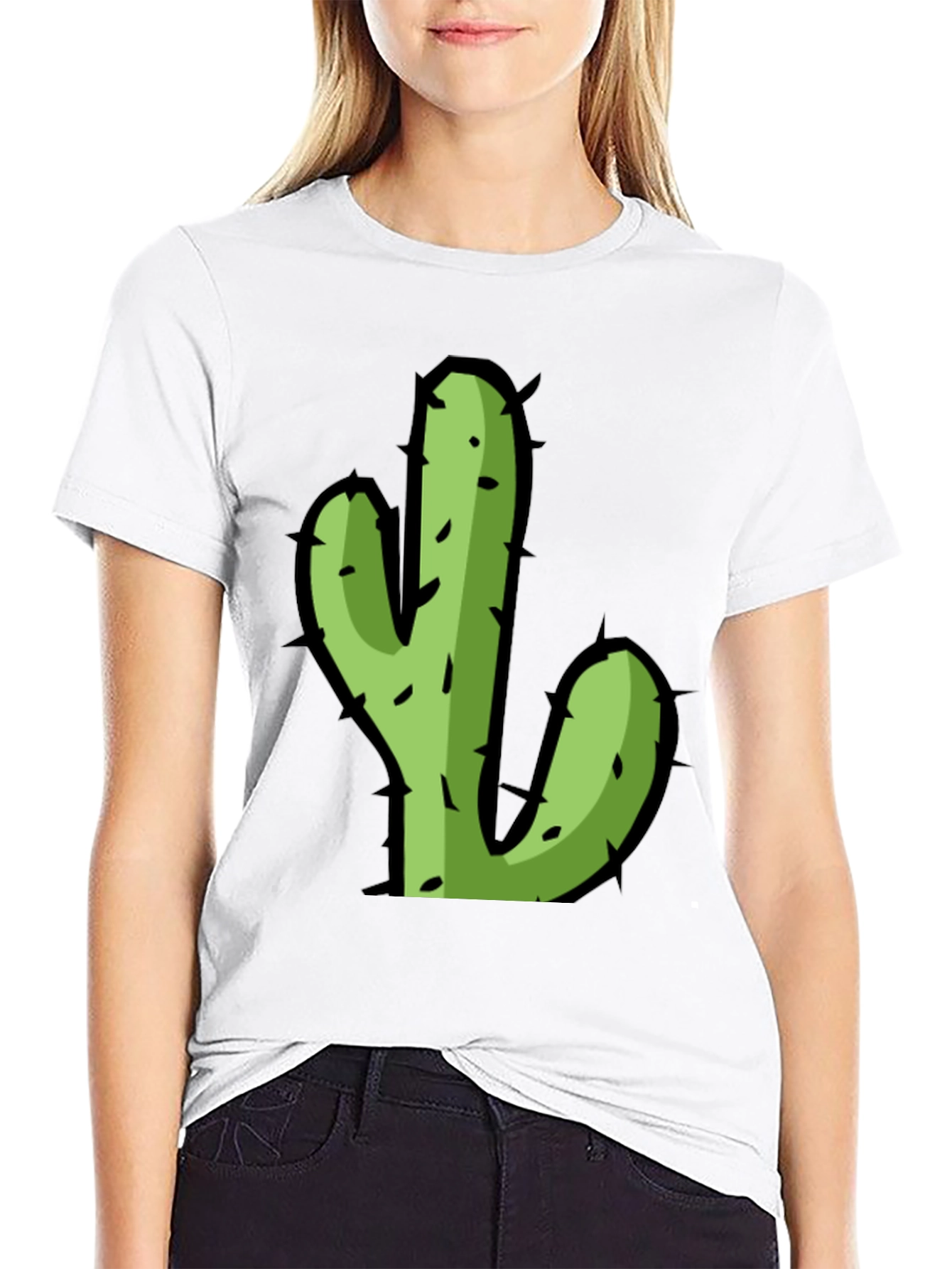 Cactus Graphic Black T-Shirt - Trendy Desert Style