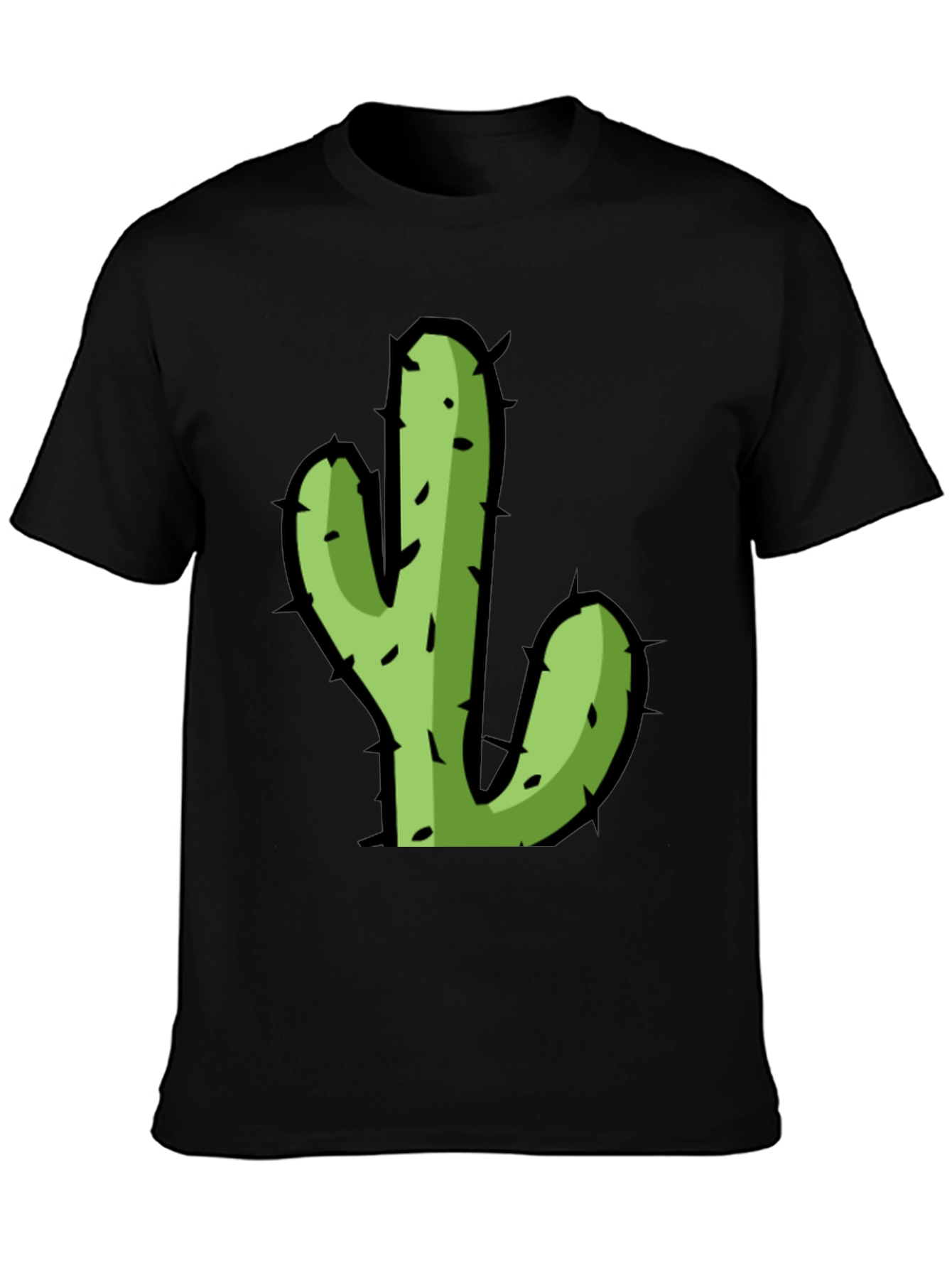 Cactus Graphic Black T-Shirt - Trendy Desert Style