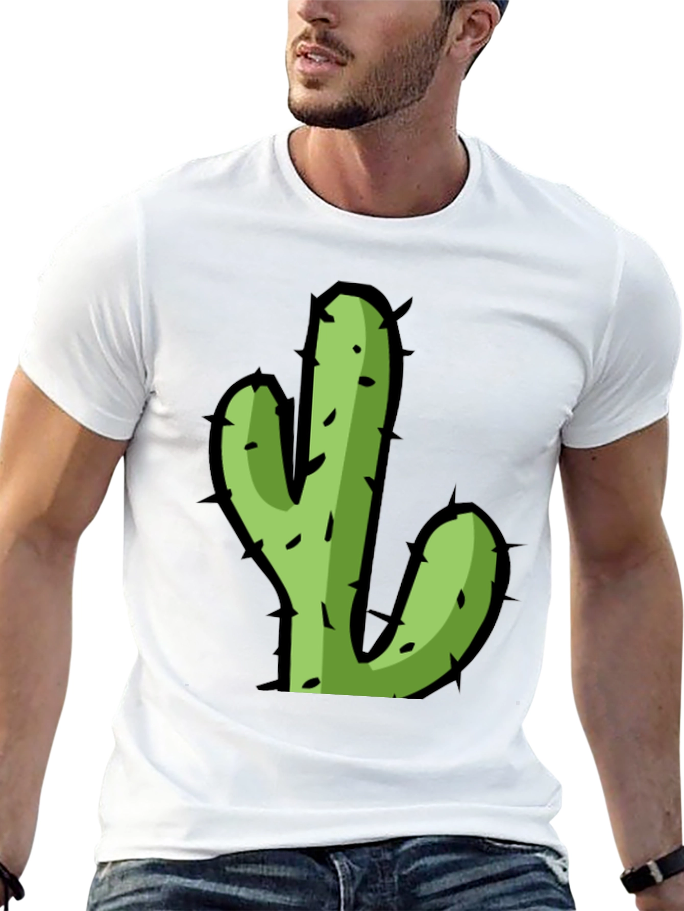 Cactus Graphic Black T-Shirt - Trendy Desert Style