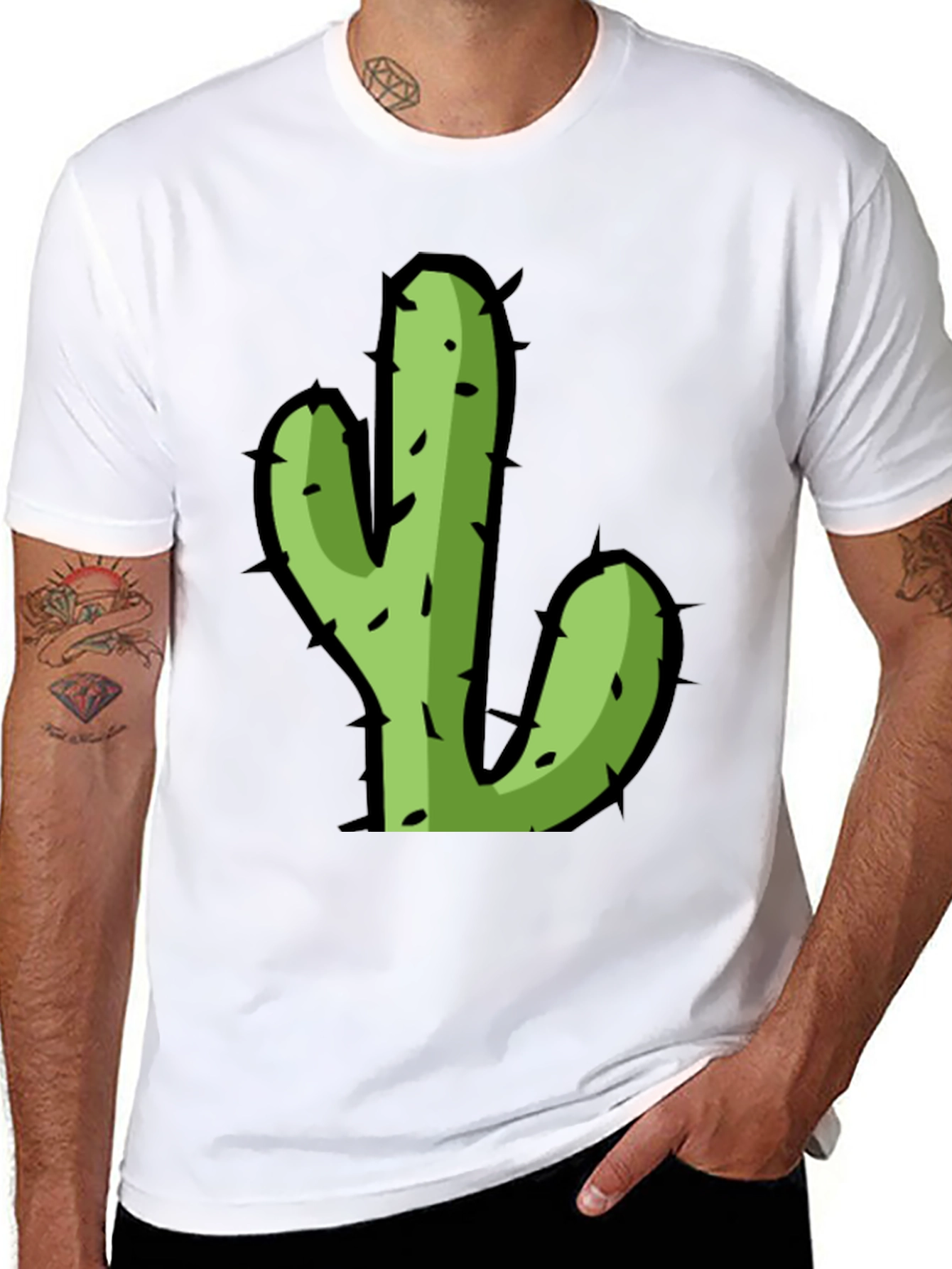 Cactus Graphic Black T-Shirt - Trendy Desert Style