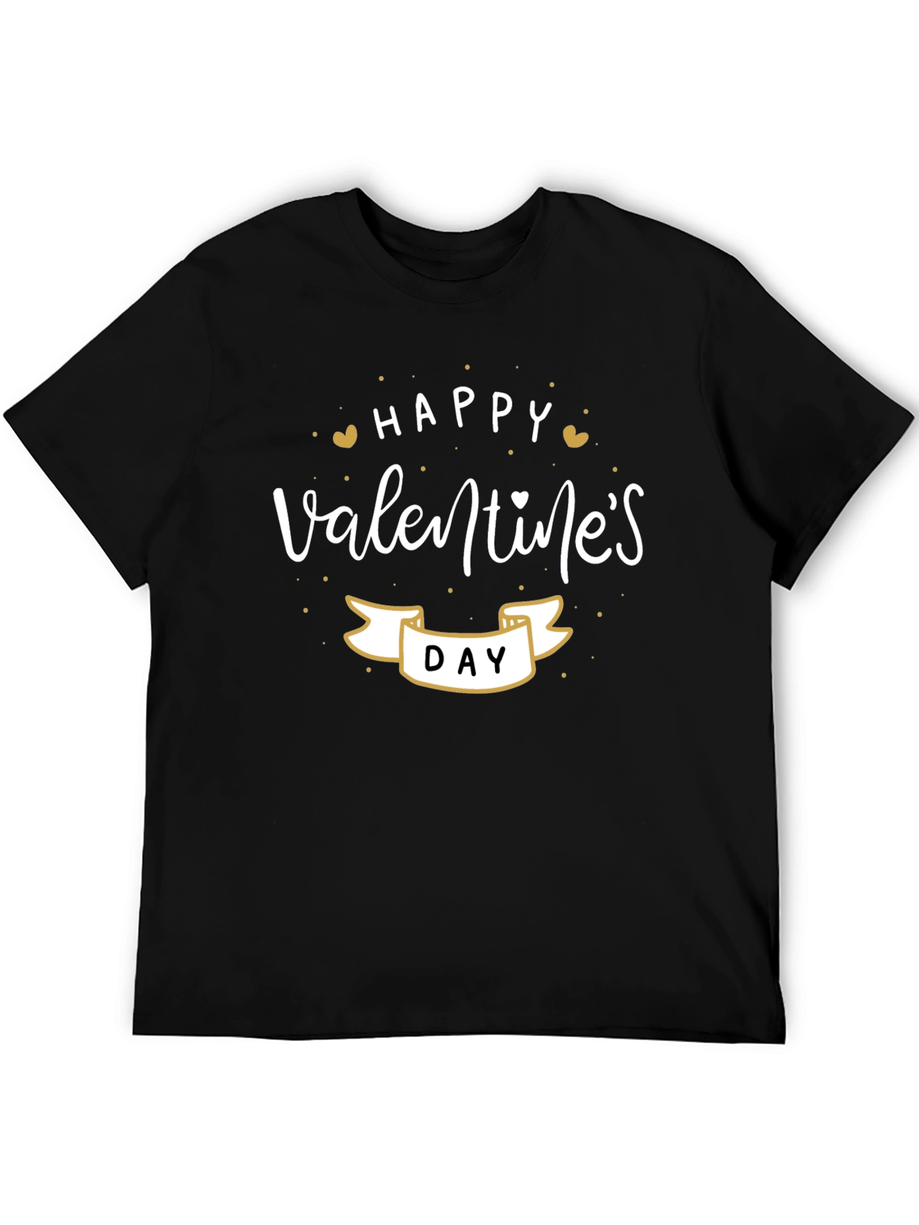 Happy Valentines Day Black T-Shirt