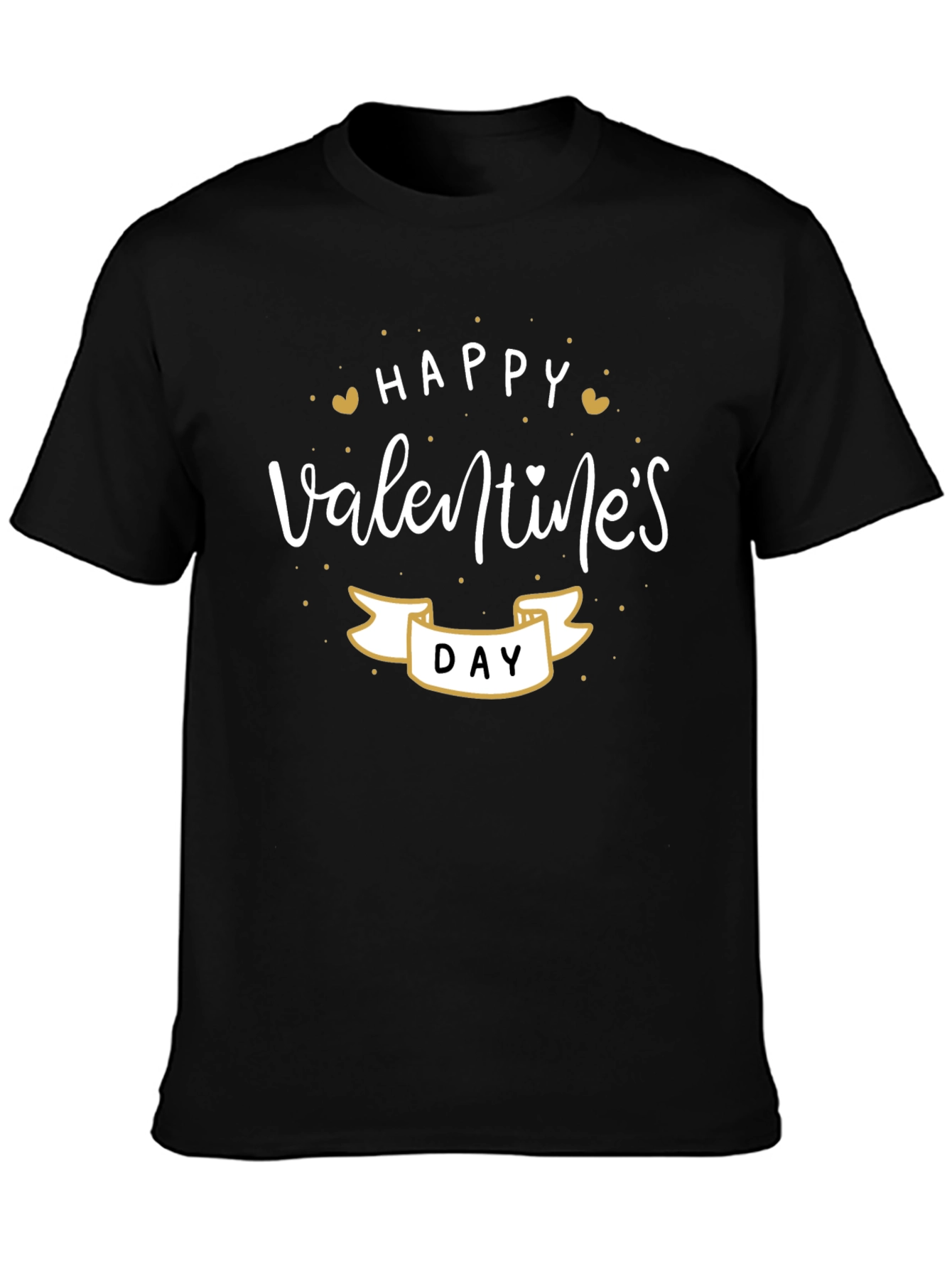 Happy Valentines Day Black T-Shirt