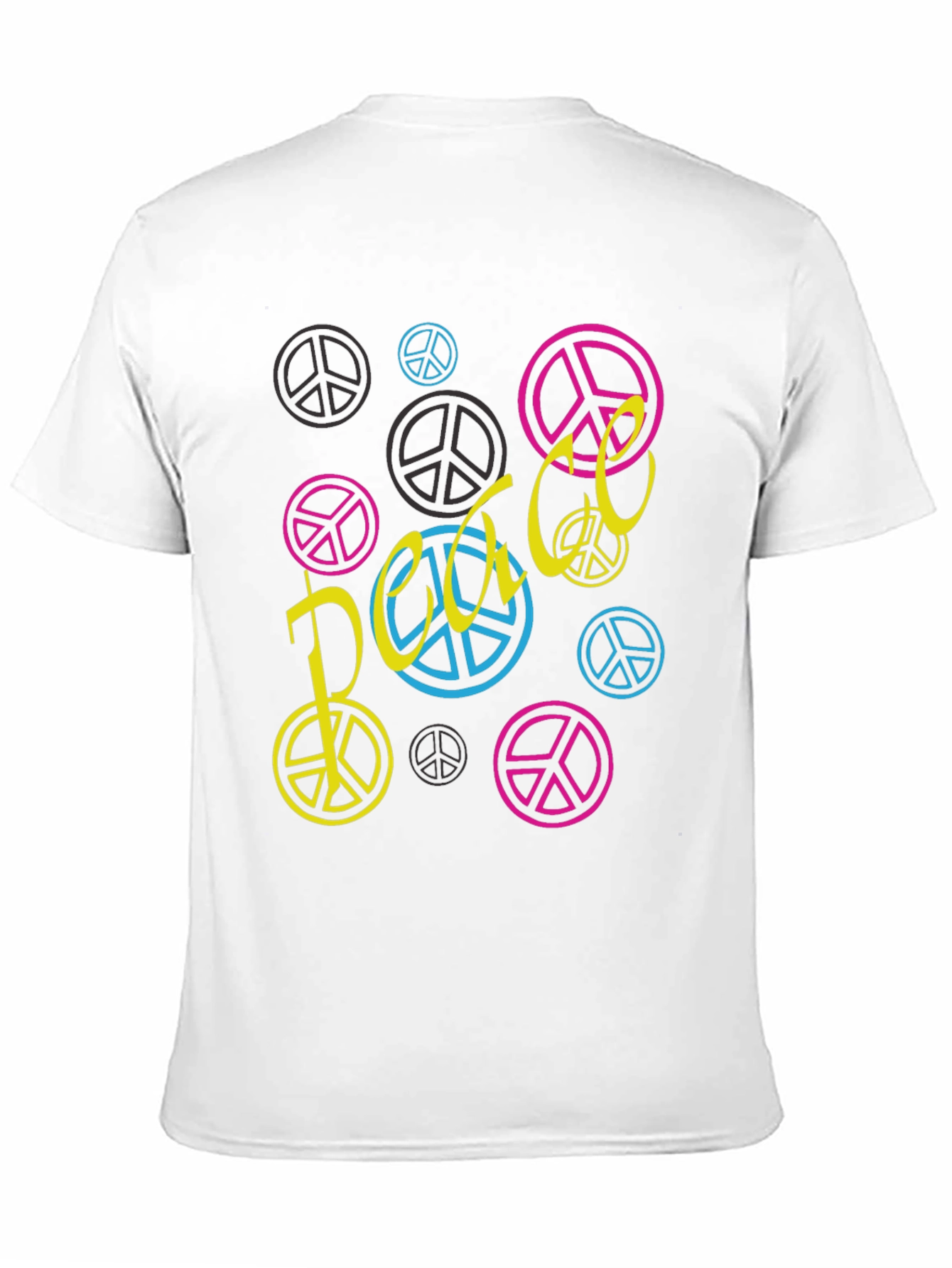 Peace Sign Graphic Tee - Black Unisex T-Shirt