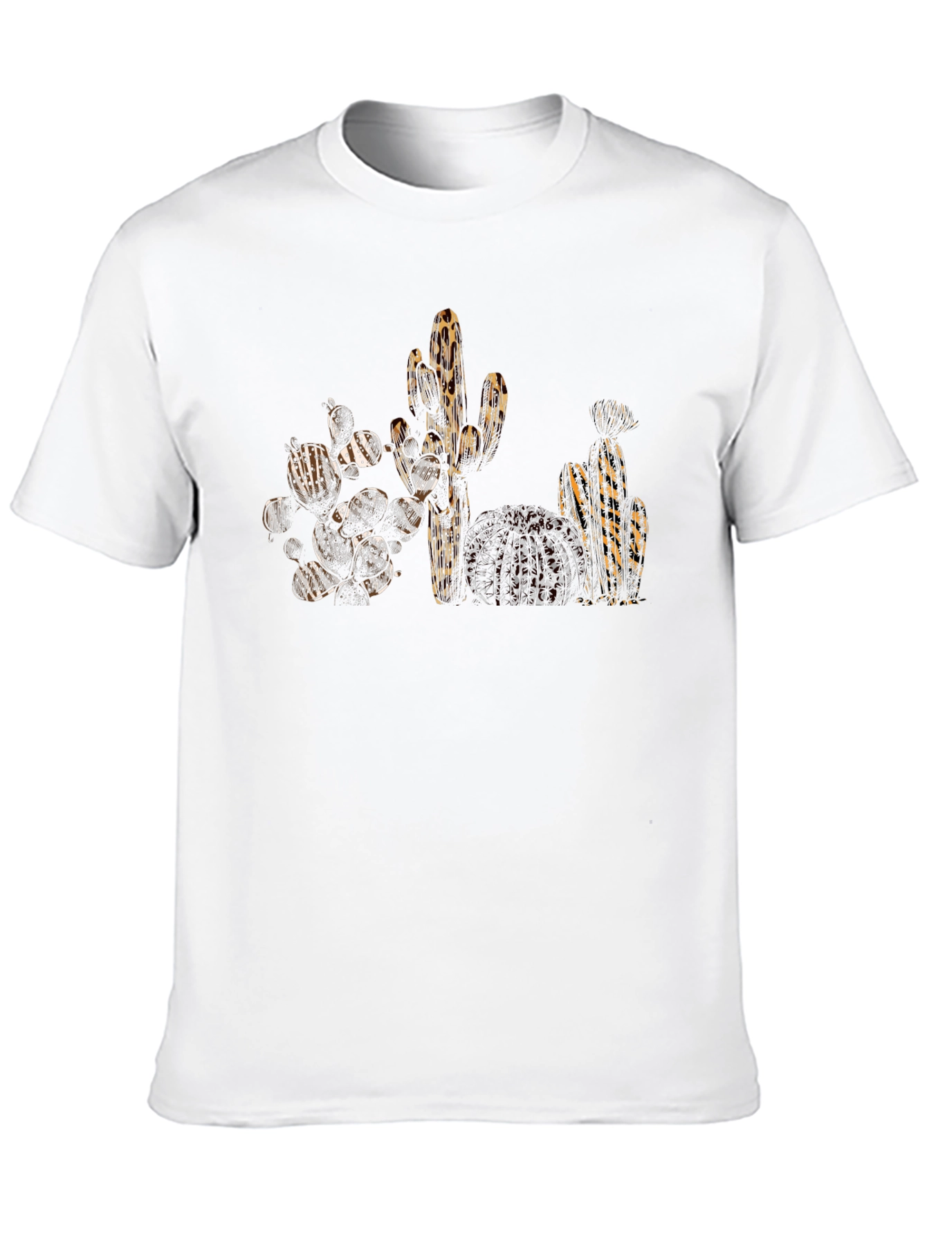 Cactus Leopard Print Black T-Shirt