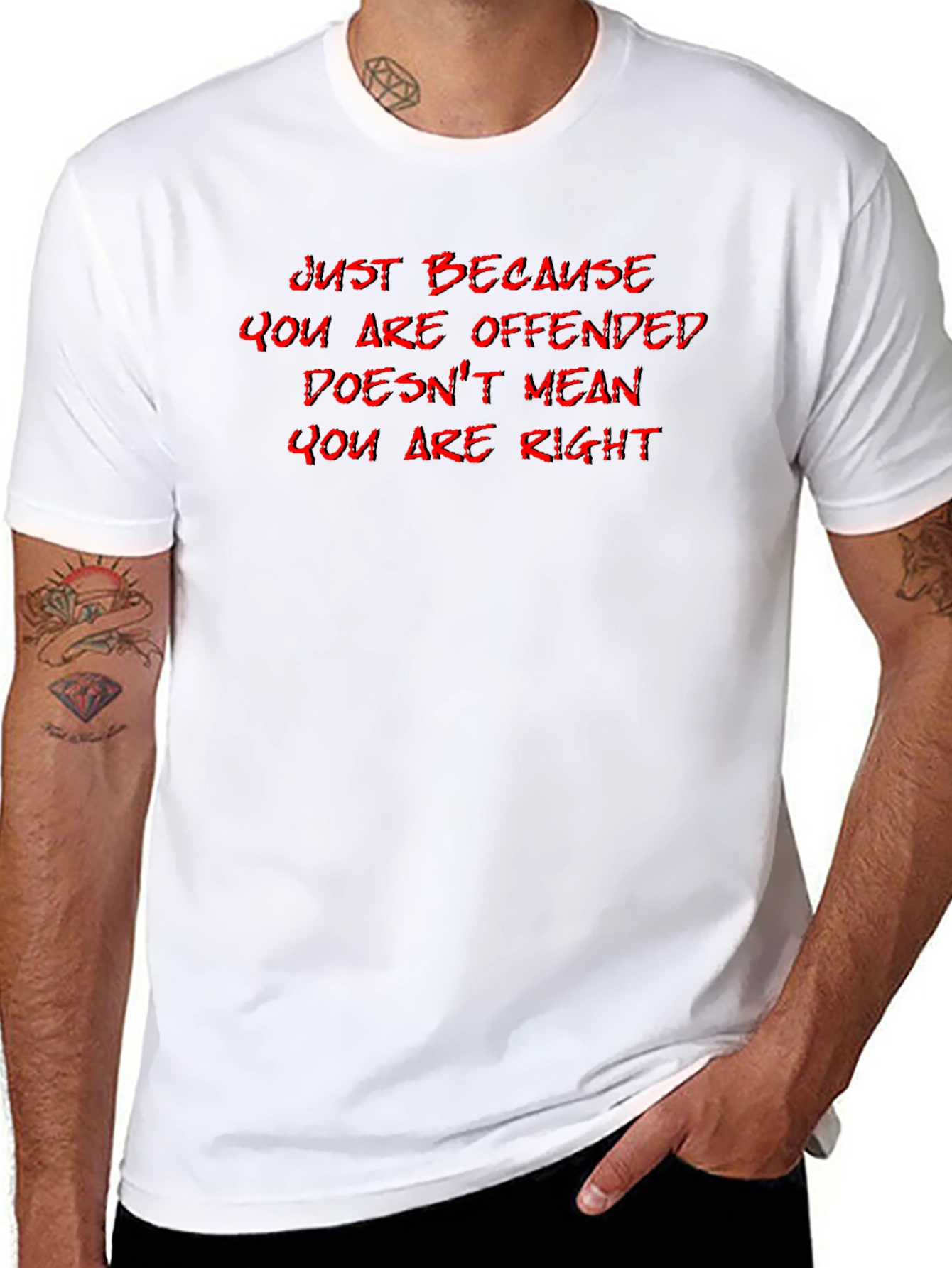 Offensive? Mens Black Tee - Sarcastic Saying