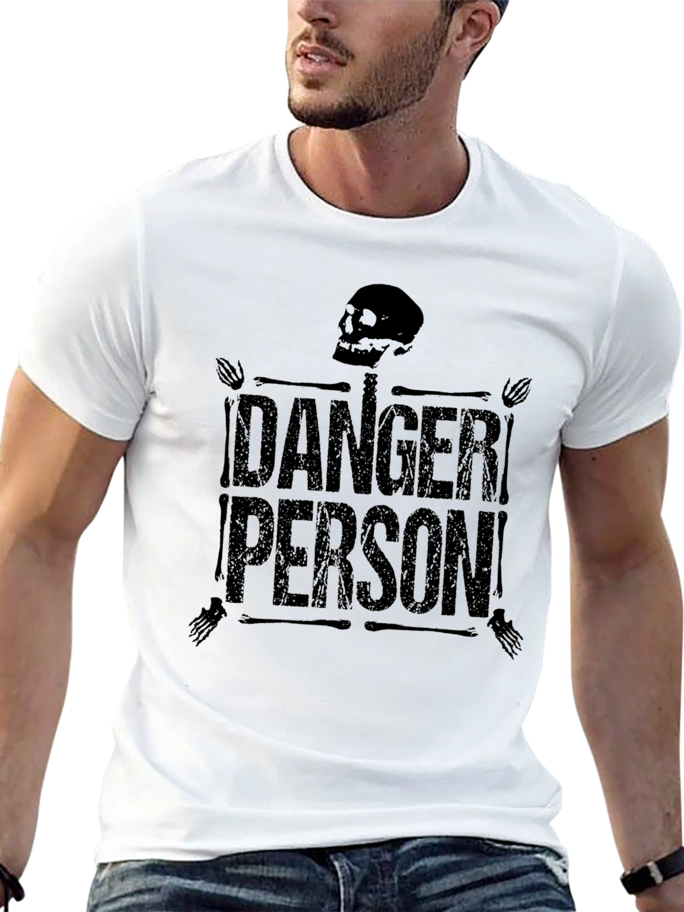 Danger Person Graphic T-Shirt - Black