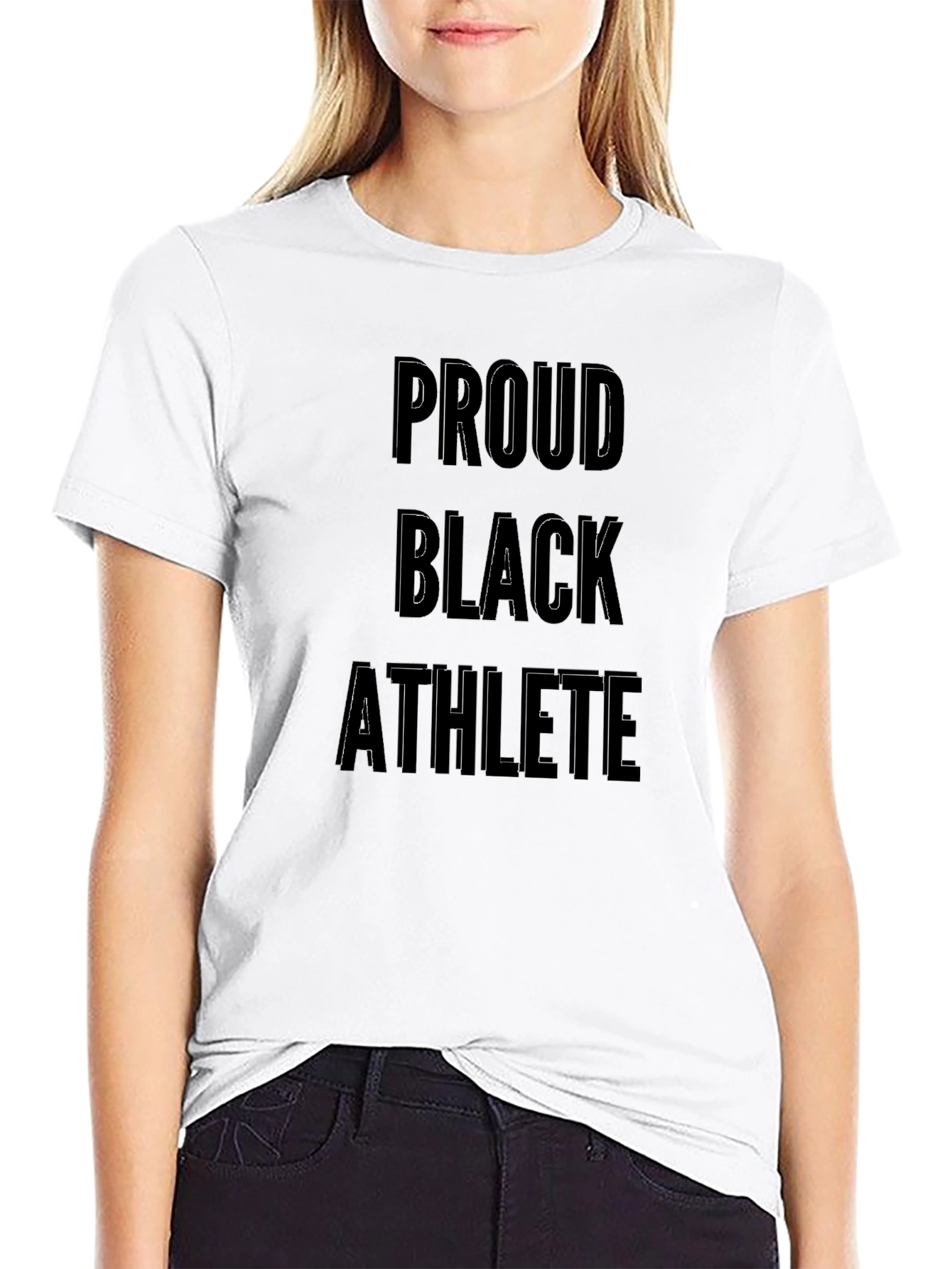 Proud Black Athlete T-Shirt - Black