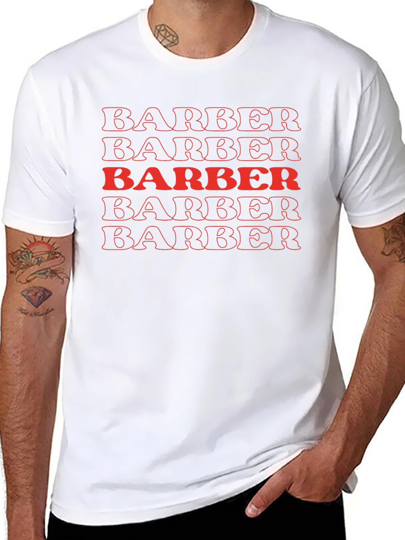 Barber Graphic Tee - Cool Retro Style