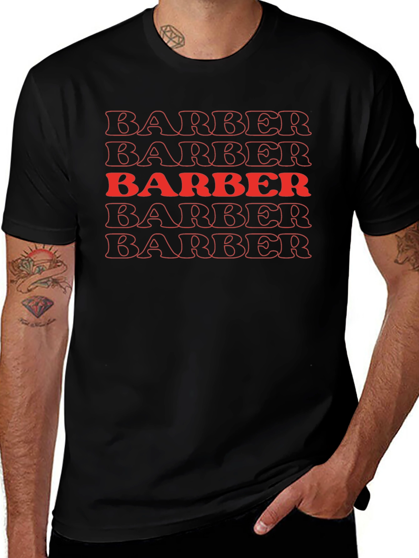 Barber Graphic Tee - Cool Retro Style