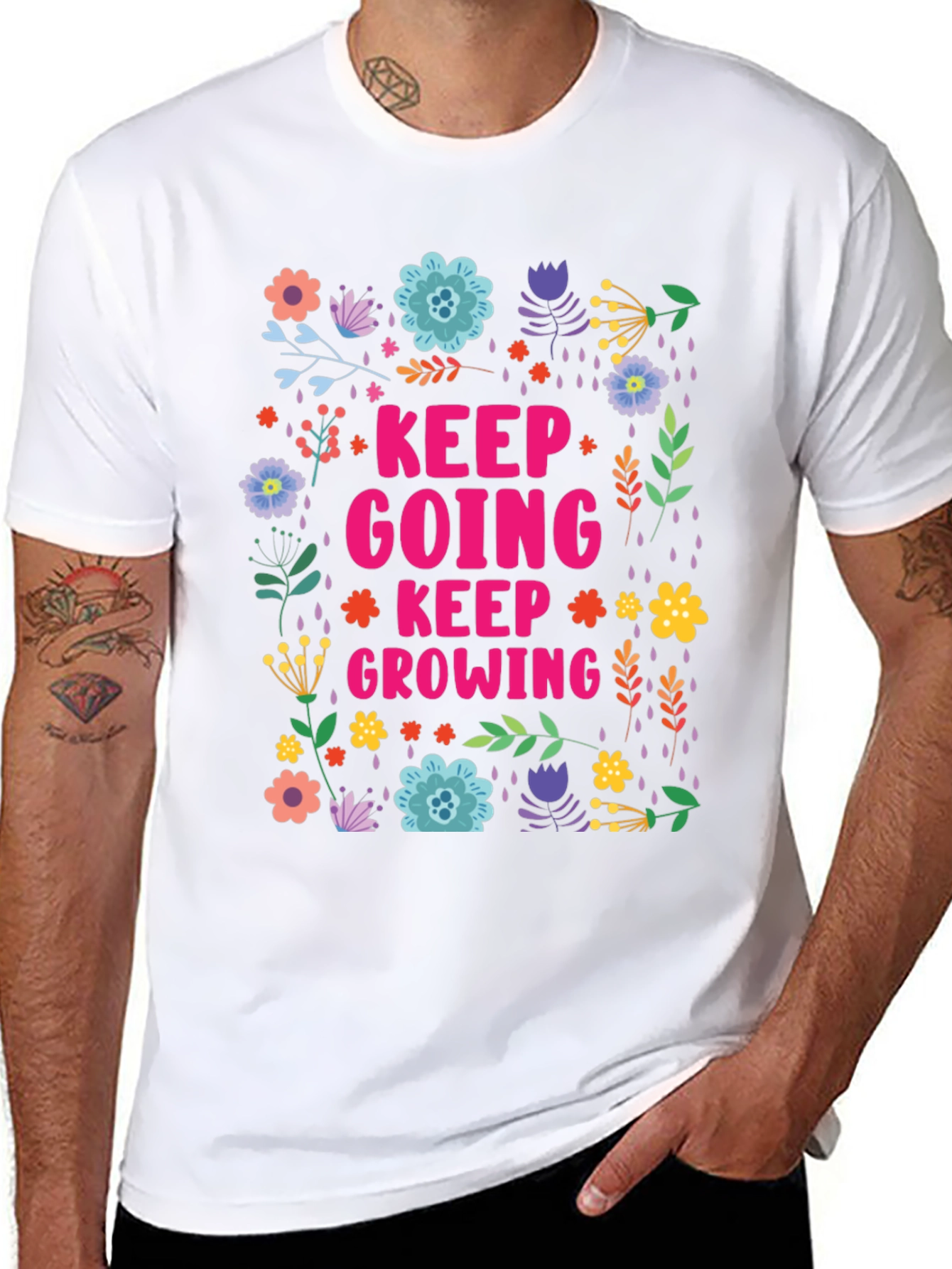 Keep Going Keep Growing Floral T-Shirt