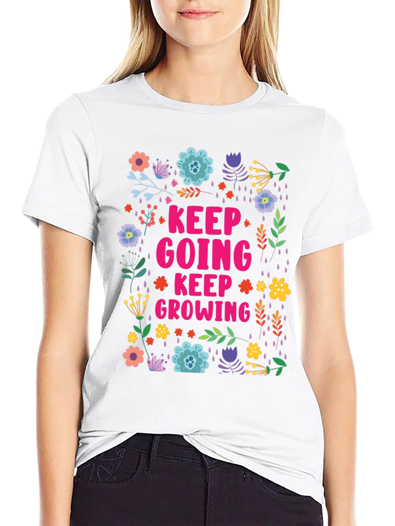 Keep Going Keep Growing Floral T-Shirt
