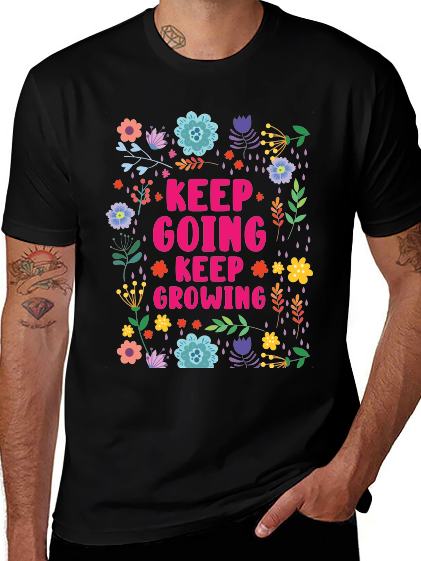 Keep Going Keep Growing Floral T-Shirt